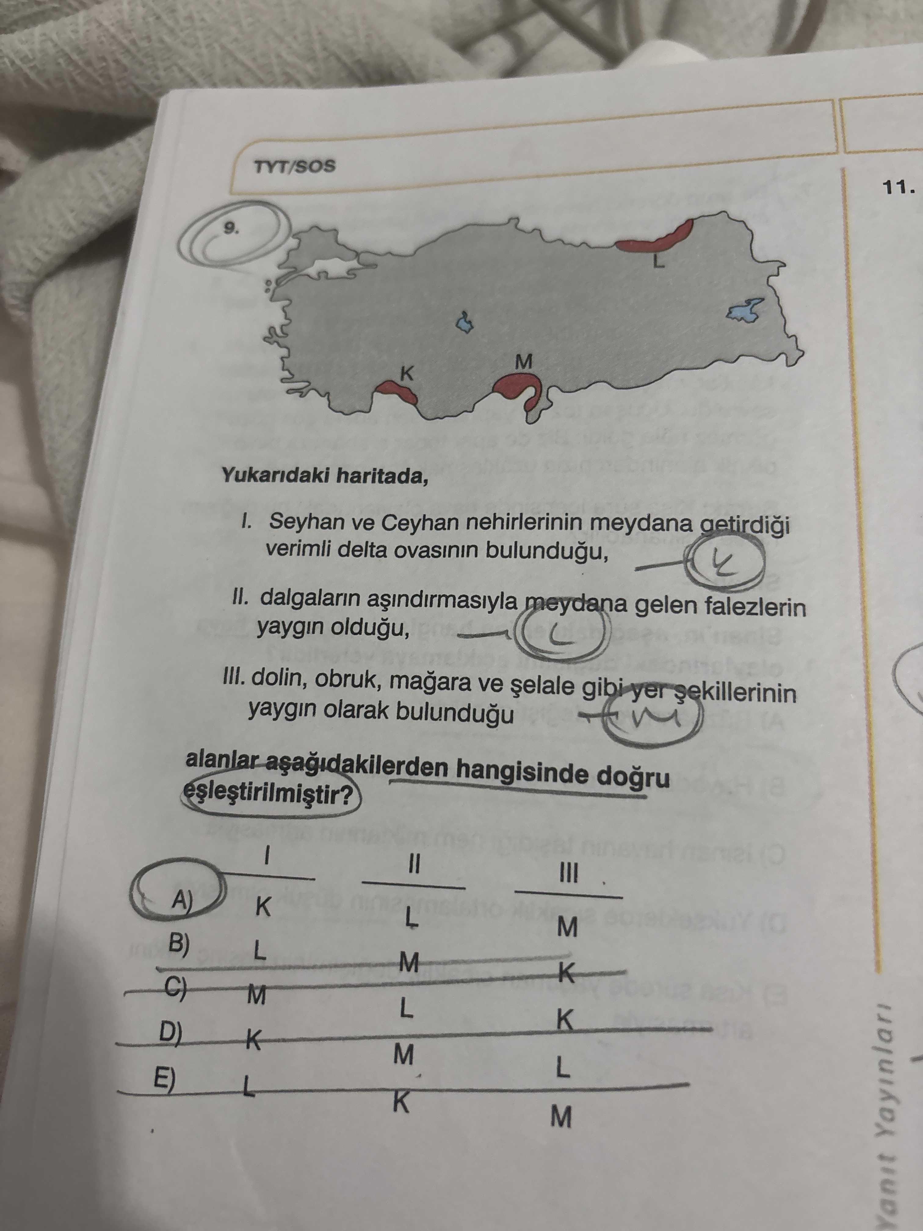 Yukarıdaki haritada, I. Seyhan ve Ceyhan nehirlerinin meydana getirdiği verimli delta ovasının