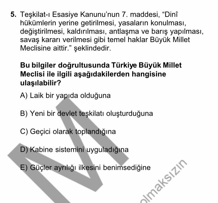 Teşkilat-ı Esasiye Kanunu'nun 7. maddesi, "Dinî hükümlerin yerine getirilmesi, yasaların konulması