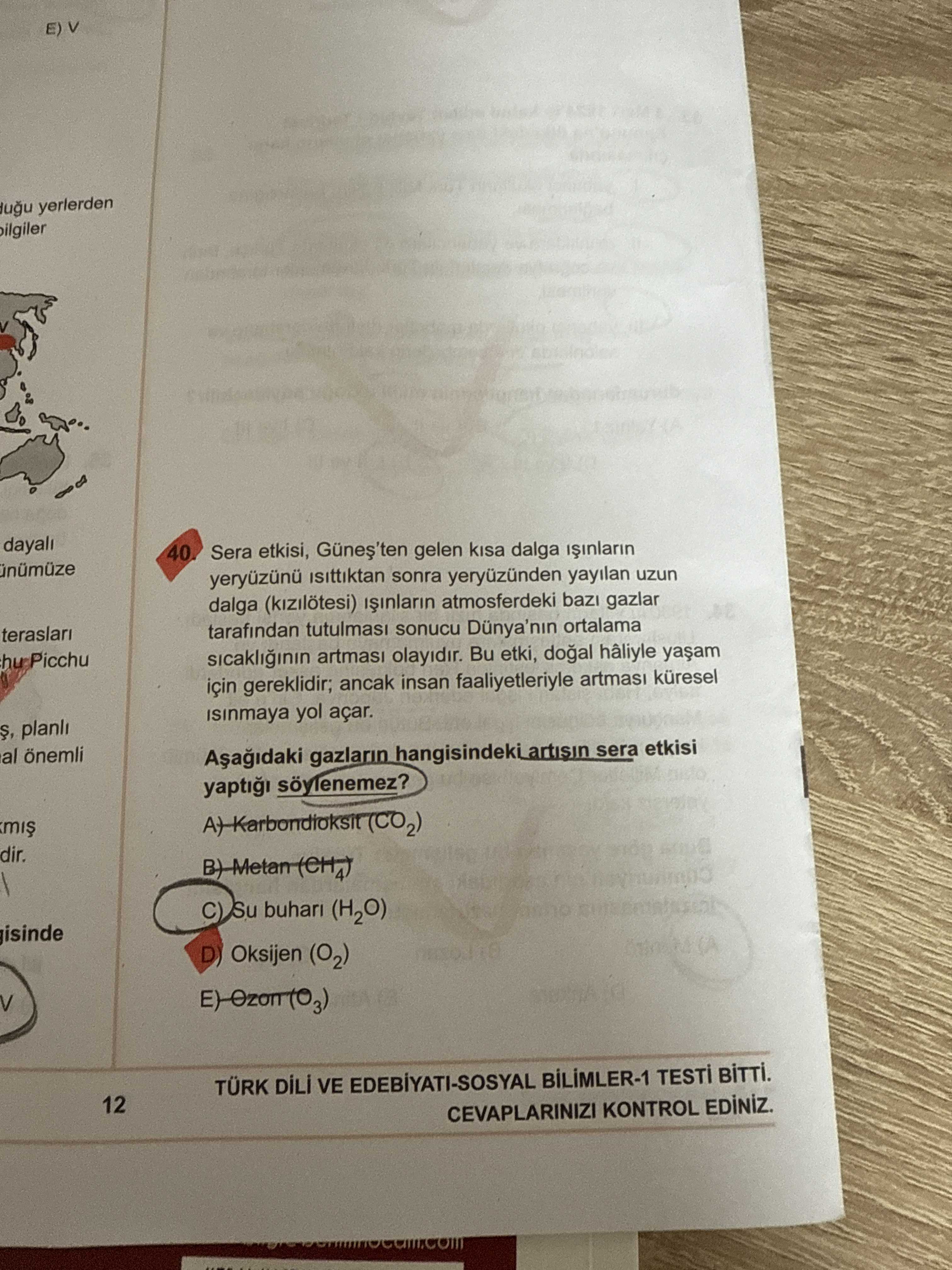 Sera etkisi, Güneş'ten gelen kısa dalga ışınların yeryüzünü ısıttıktan sonra yeryüzünden yayılan