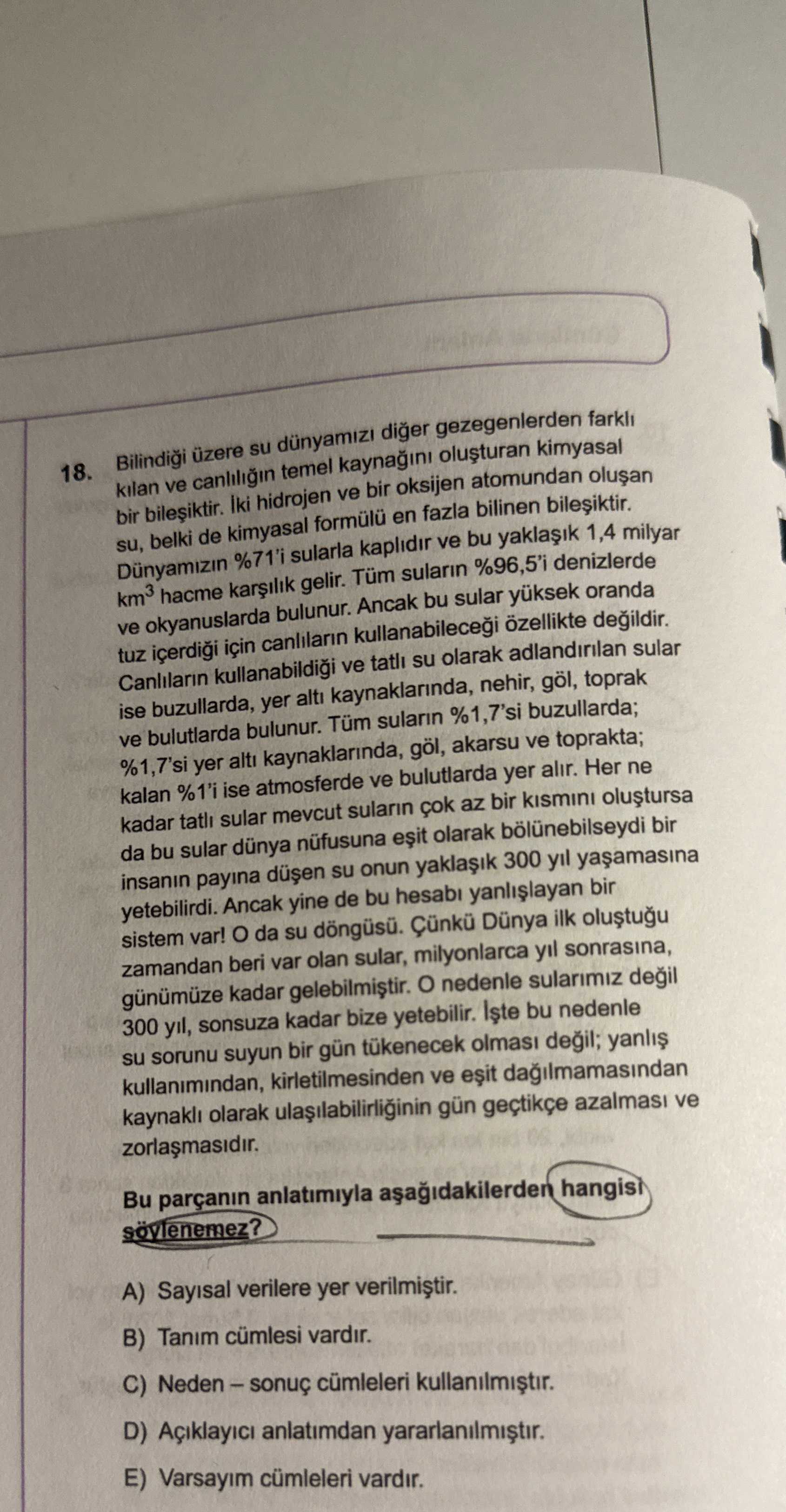 Bilindiği üzere su dünyamızı diğer gezegenlerden farklı kılan ve canlılığın temel kaynağını