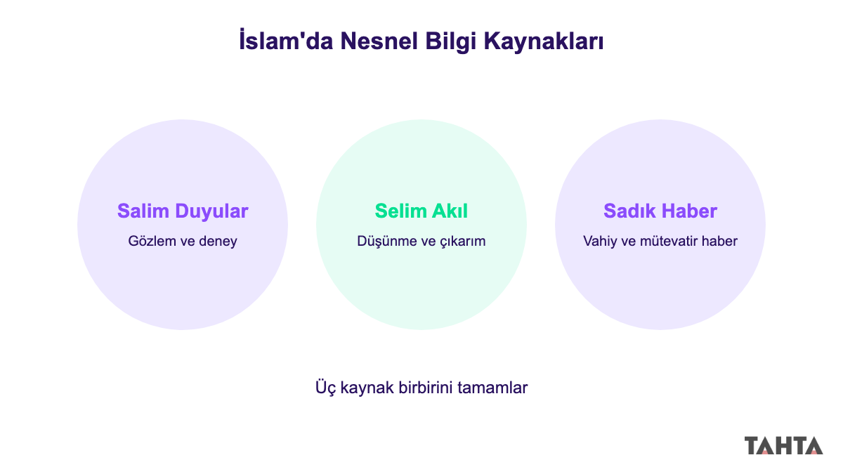 İslam'da nesnel bilgi kaynakları: salim duyular, selim akıl ve sadık haber şeması