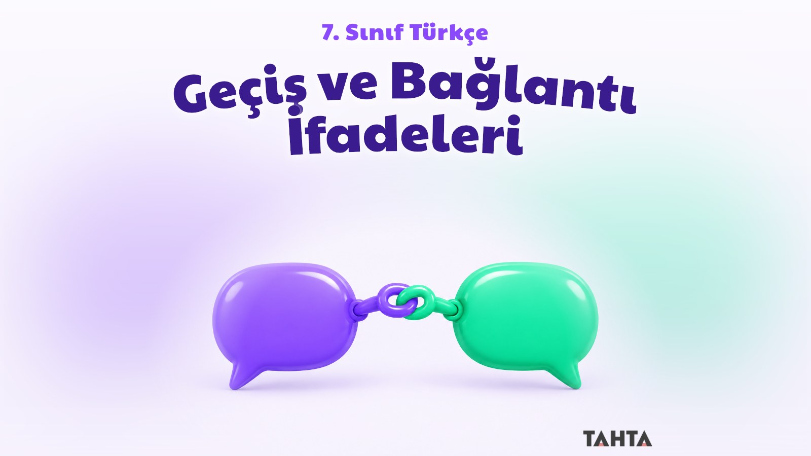 Bir köprü ve zincir halkasıyla birbirine bağlanmış iki konuşma balonu