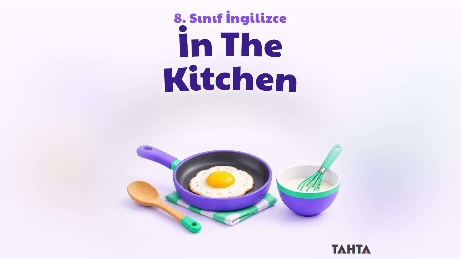 Tava, kaşık ve karıştırma kabıyla In The Kitchen ünitesi kapak görseli
