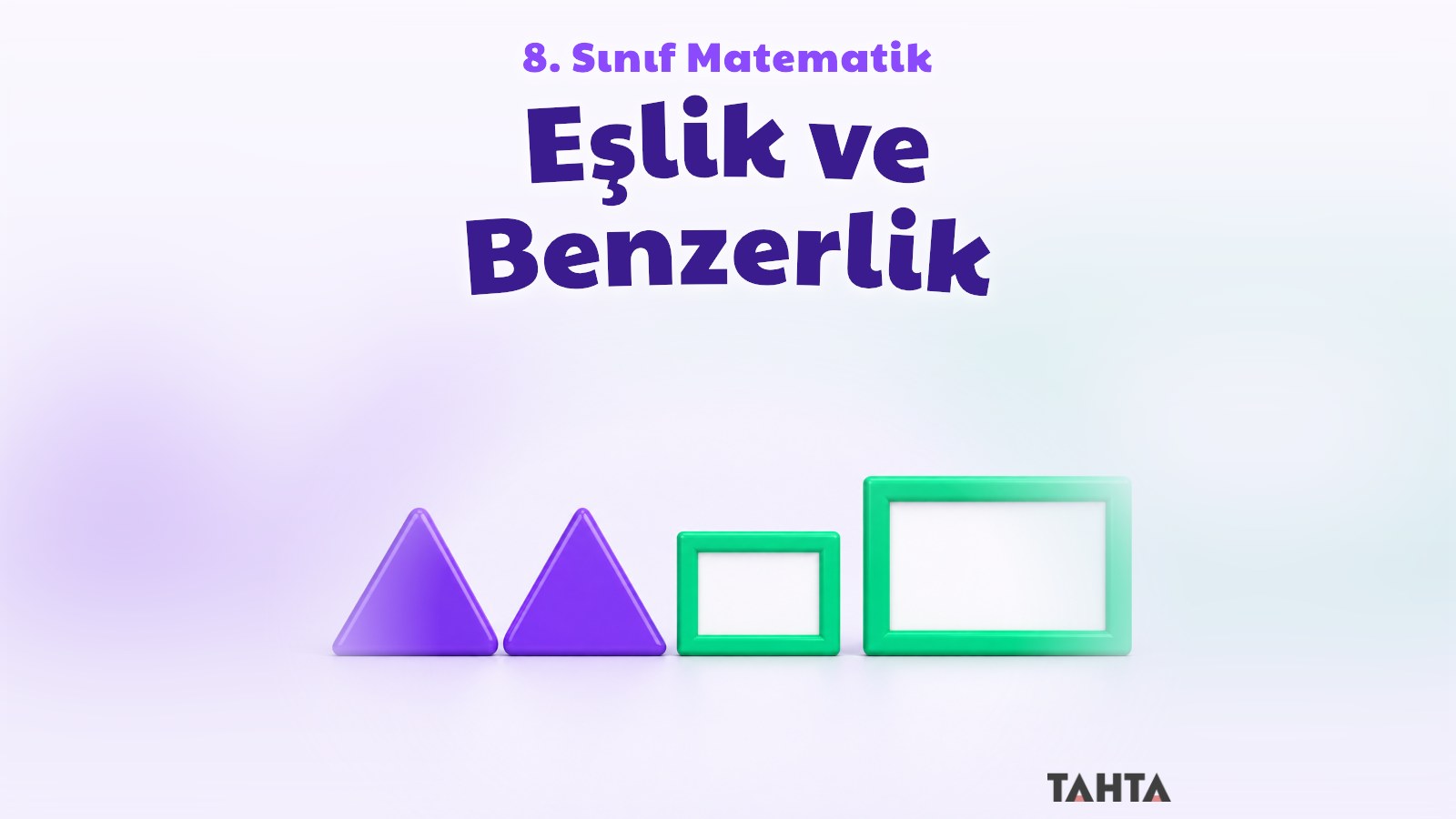 Yan yana iki eş üçgen blok ile aynı oranlı küçük ve büyük iki çerçeveden oluşan eşlik ve benzerlik kapak görseli
