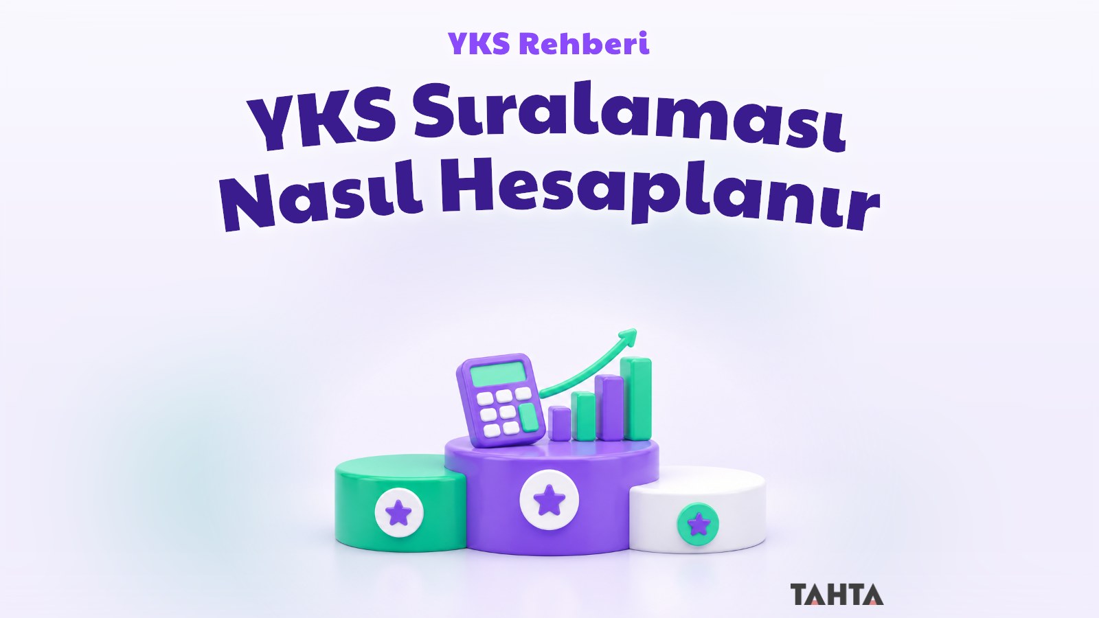 YKS sıralaması nasıl hesaplanır rehberi için kürsü, hesap makinesi ve grafik çizimi