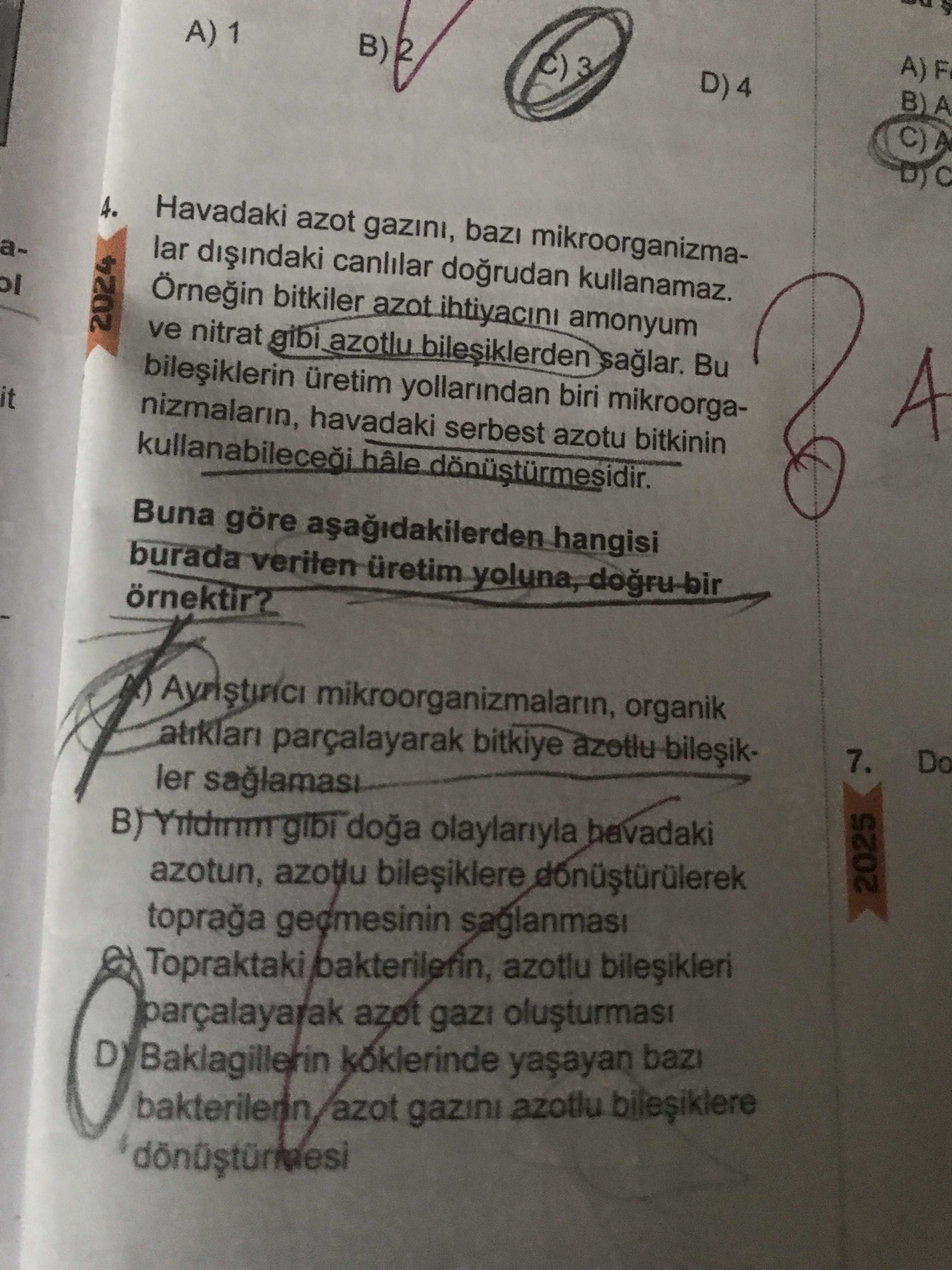 Havadaki azot gazını, bazı mikroorganizmalar dışındaki canlılar doğrudan kullanamaz. Örneğin