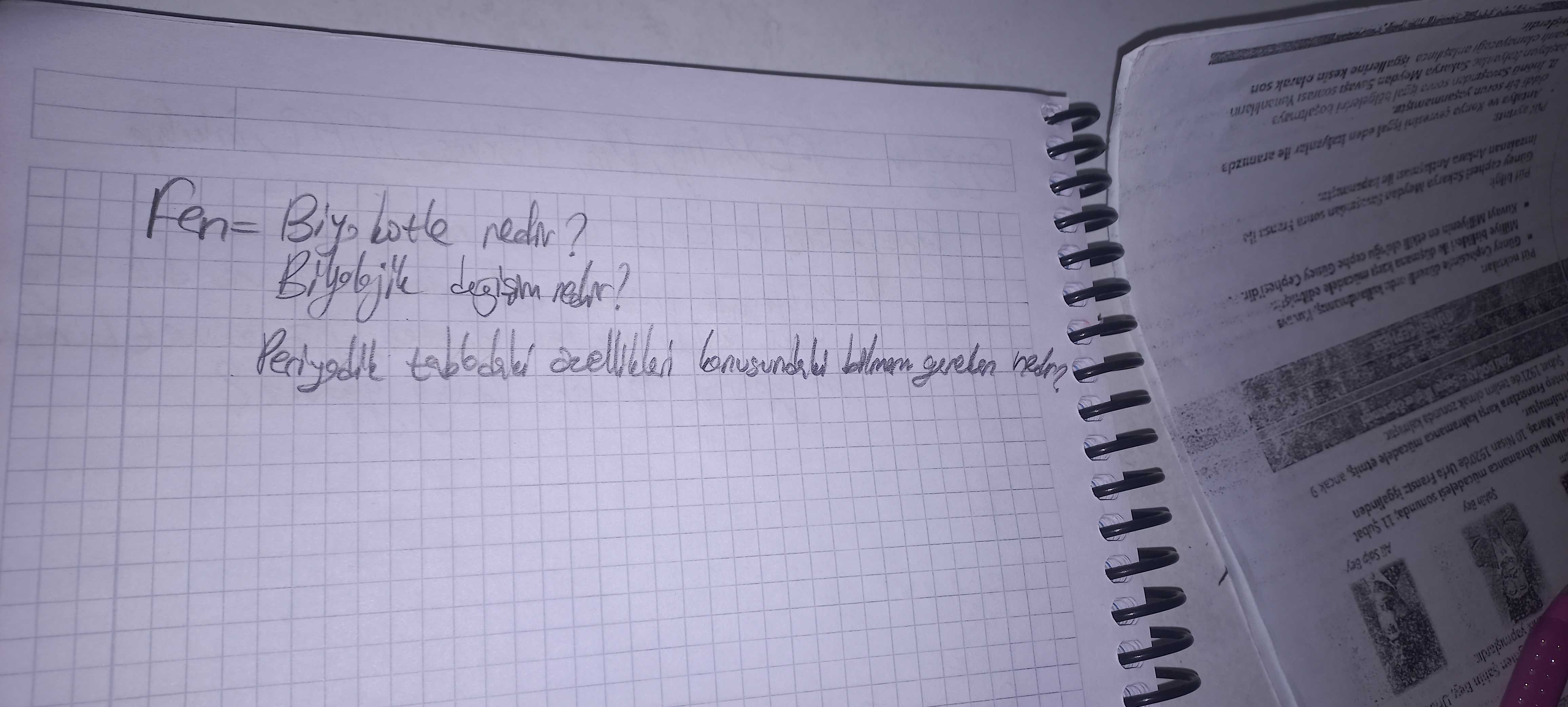 Fen= Biyolotle nedir? Biyolojik değişim nedir? Periyodik tablodaki özellikleri konusundaki bilmem