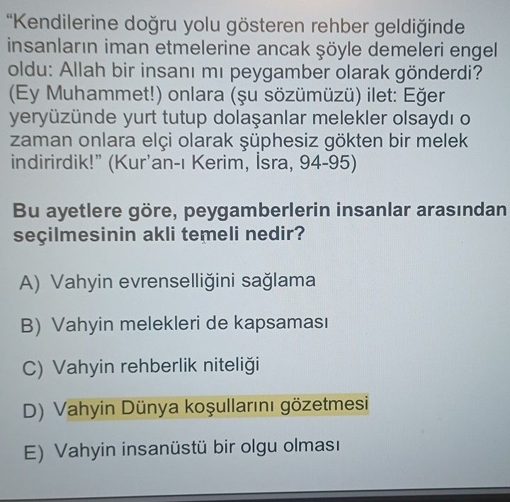 "Kendilerine doğru yolu gösteren rehber geldiğinde insanların iman etmelerine ancak şöyle demeleri