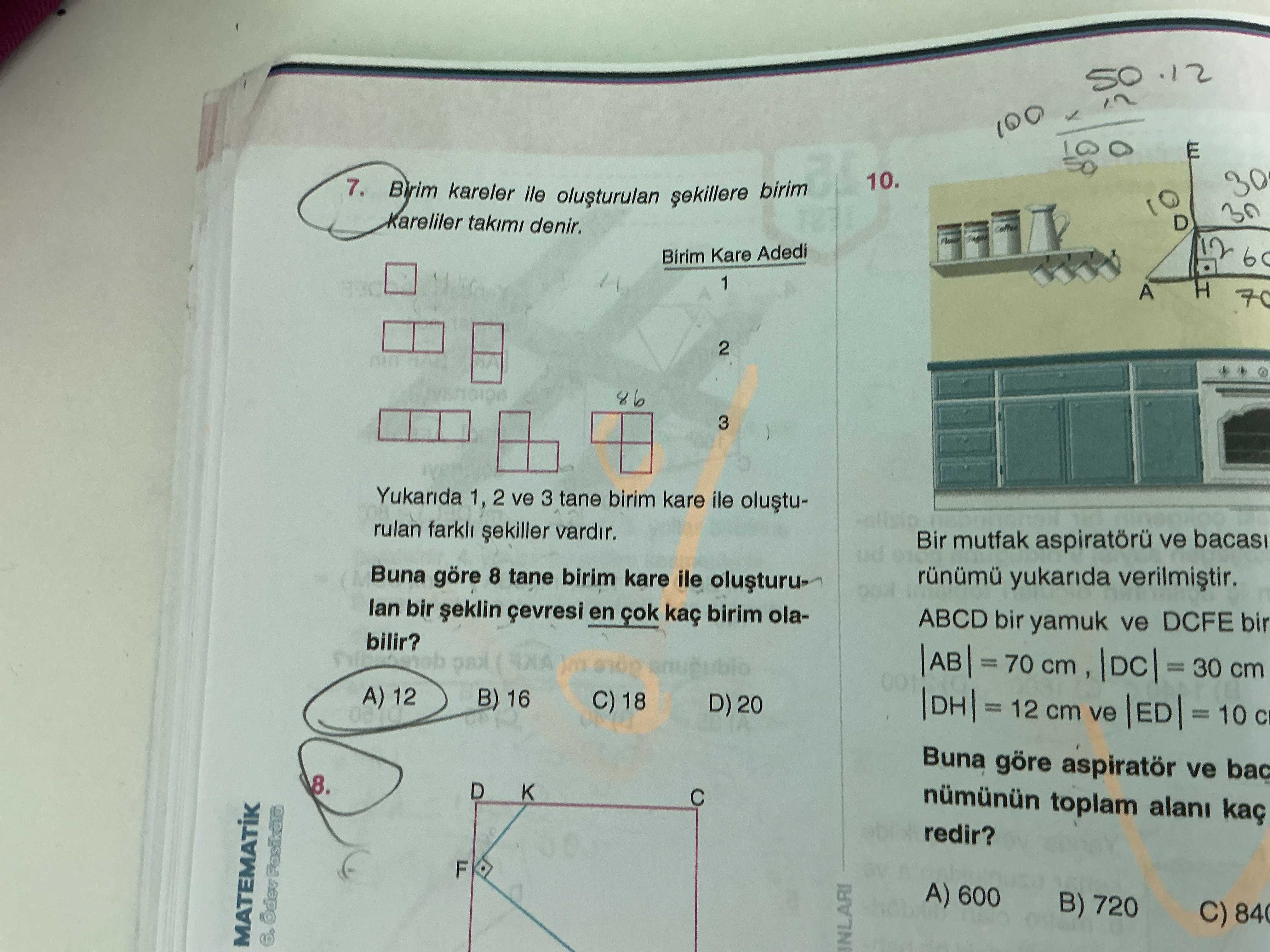 Birim kareler ile oluşturulan şekillere birim kareliler takımı denir. Birim Kare Adedi 1 2 3