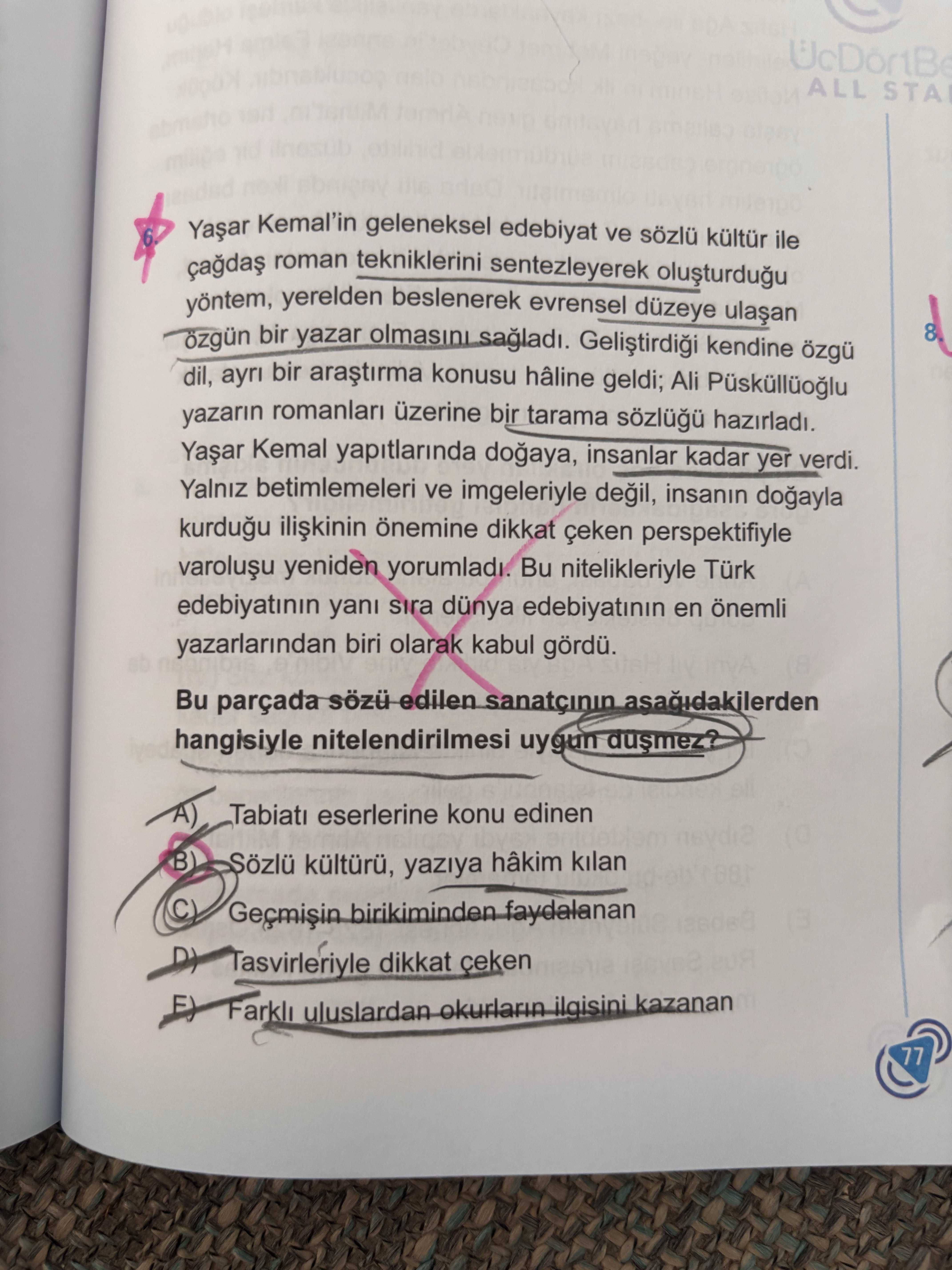 Yaşar Kemal'in geleneksel edebiyat ve sözlü kültür ile çağdaş roman tekniklerini sentezleyerek