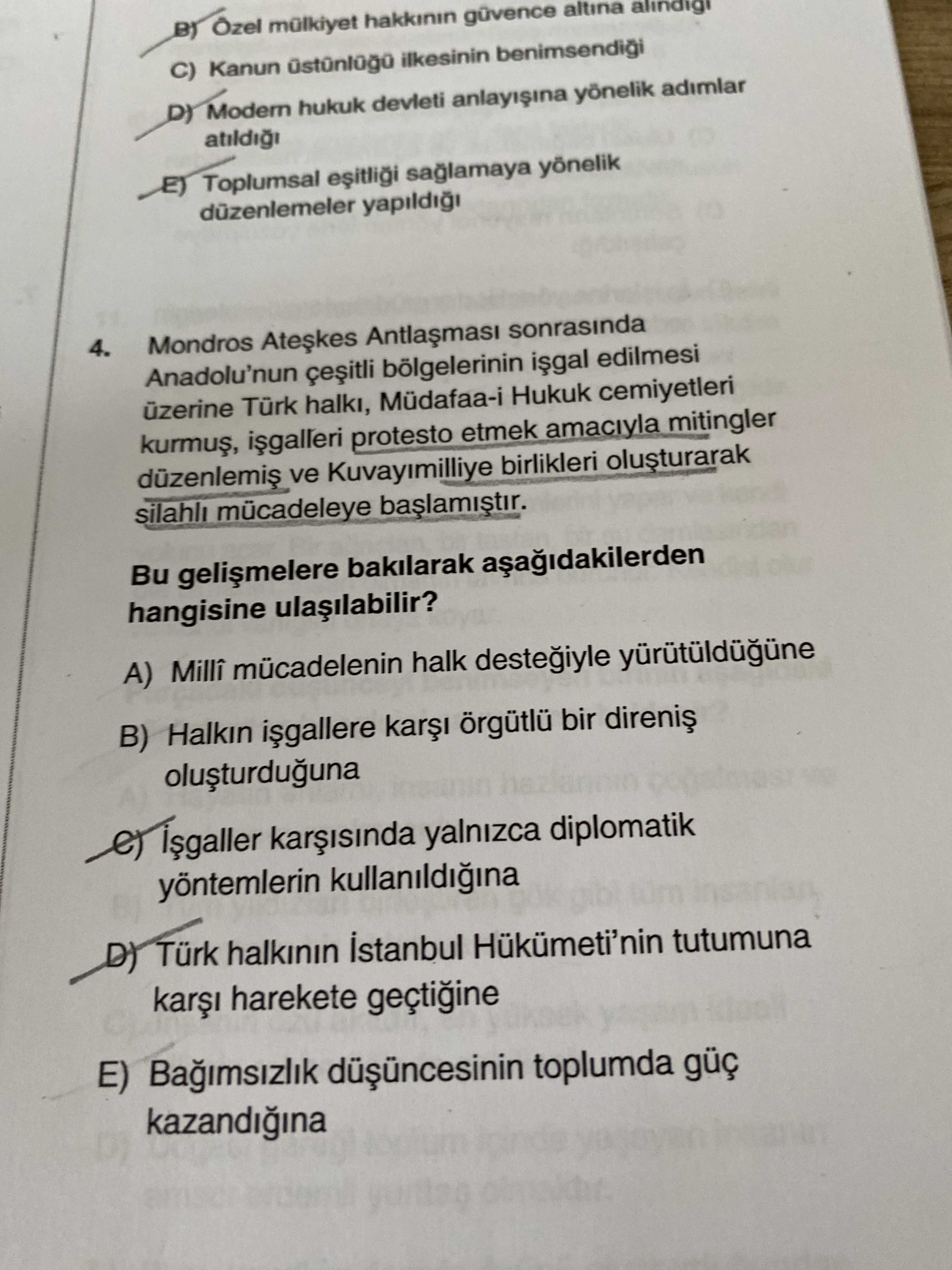 Mondros Ateşkes Antlaşması sonrasında Anadolu'nun çeşitli bölgelerinin işgal edilmesi üzerine Türk