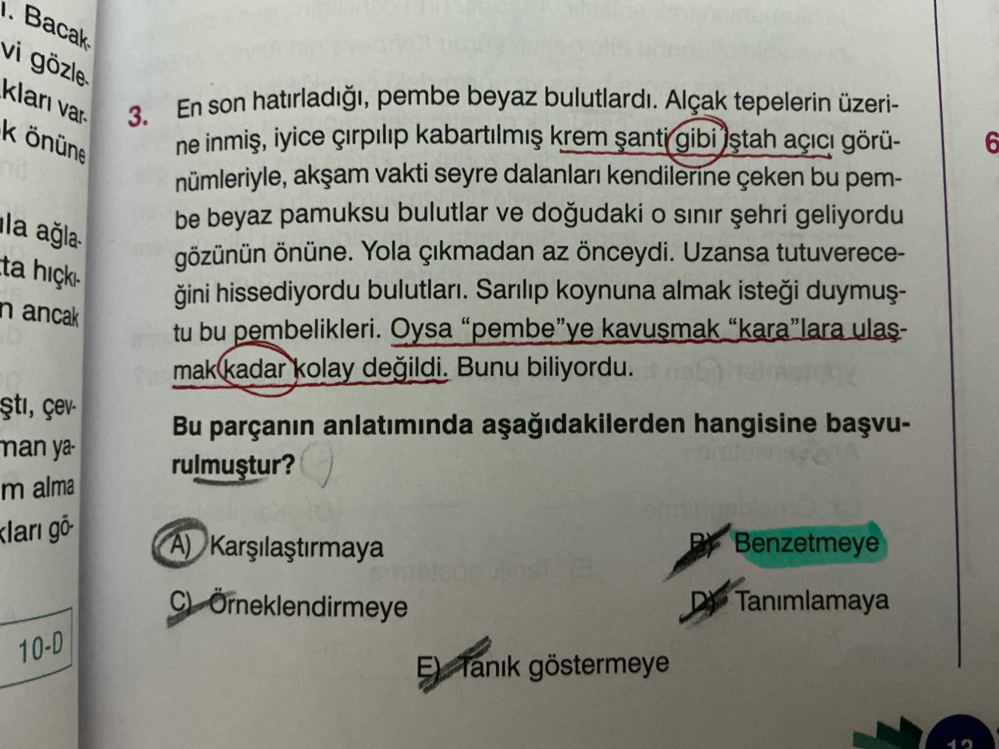 En son hatırladığı, pembe beyaz bulutlardı. Alçak tepelerin üzerine inmiş, iyice çırpılıp kabartılmış krem şanti gibi iştah