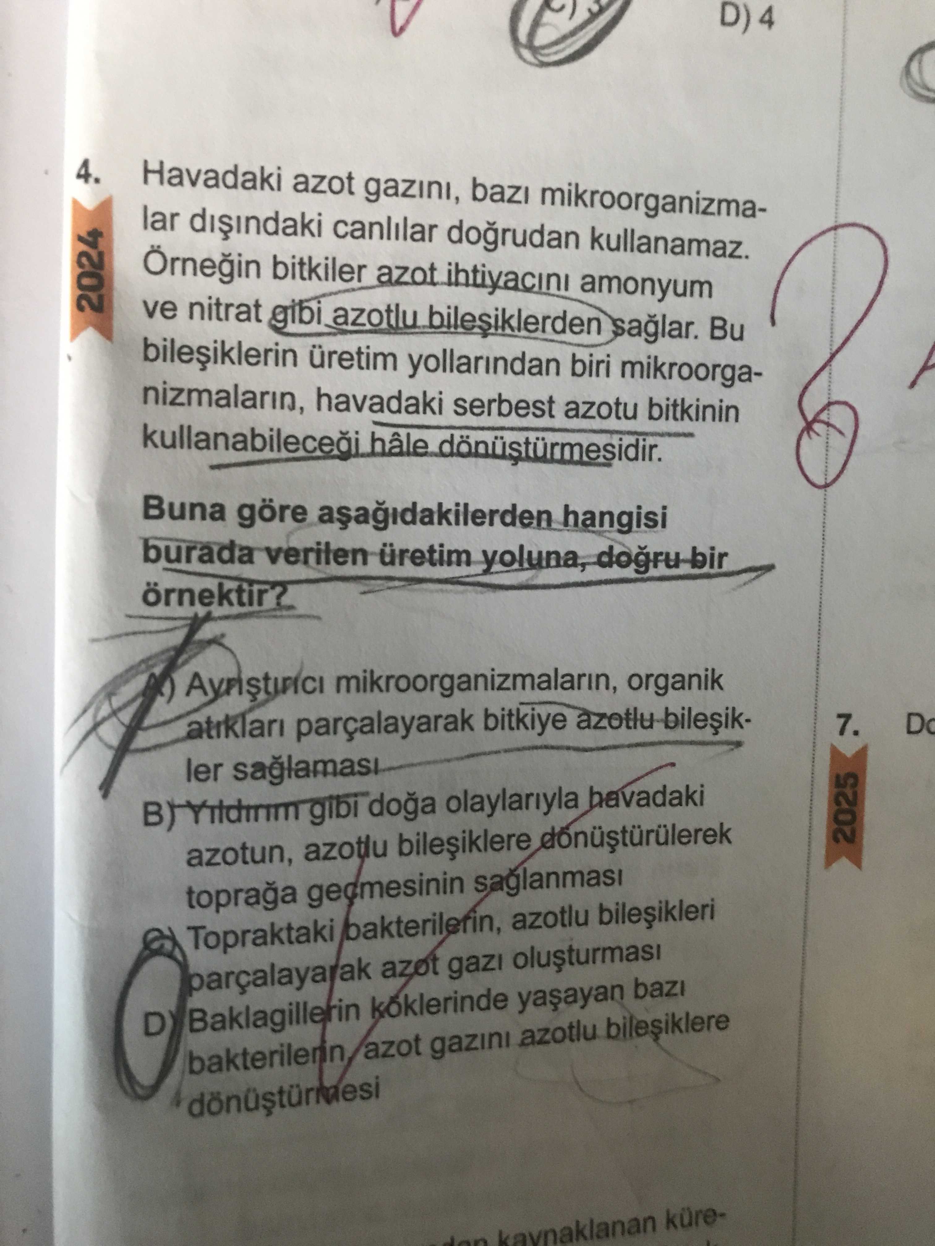 Havadaki azot gazını, bazı mikroorganizmalar dışındaki canlılar doğrudan kullanamaz. Örneğin