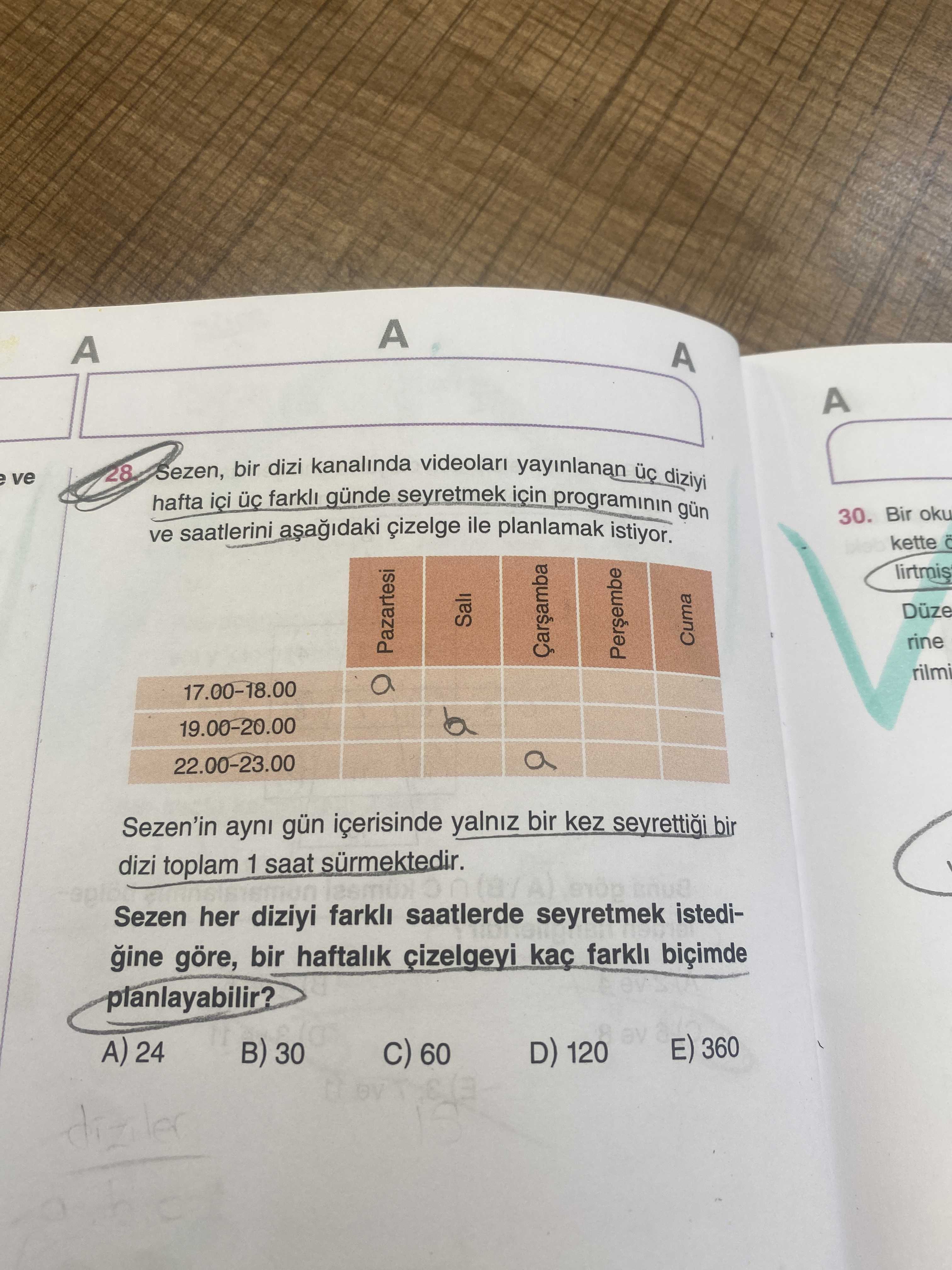 Sezen, bir dizi kanalında videoları yayınlanan üç diziyi hafta içi üç farklı günde seyretmek için