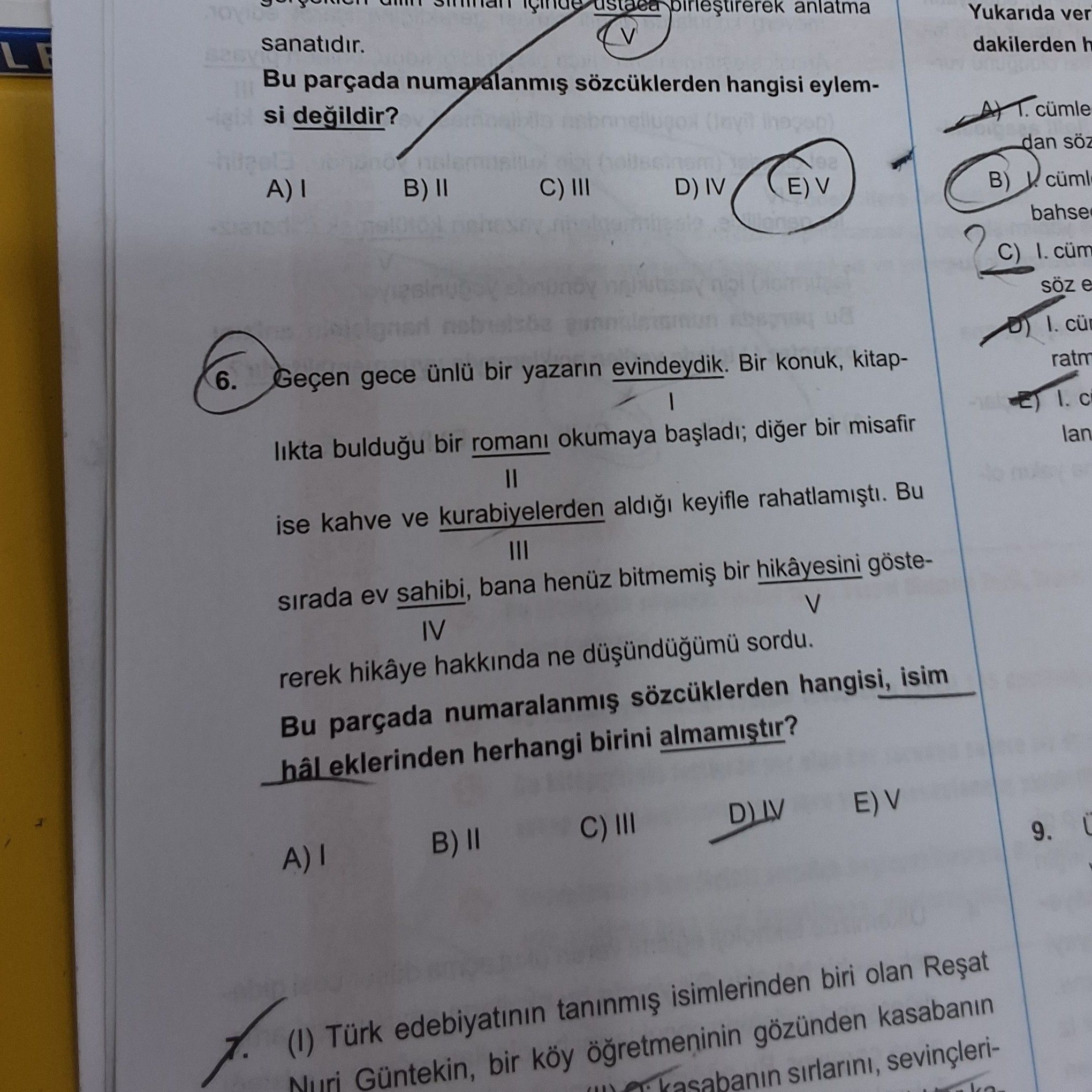 göçerken ölüm sırınan içinde ustaca birleştirerek anlatma sanatıdır. Bu parçada numaralanmış