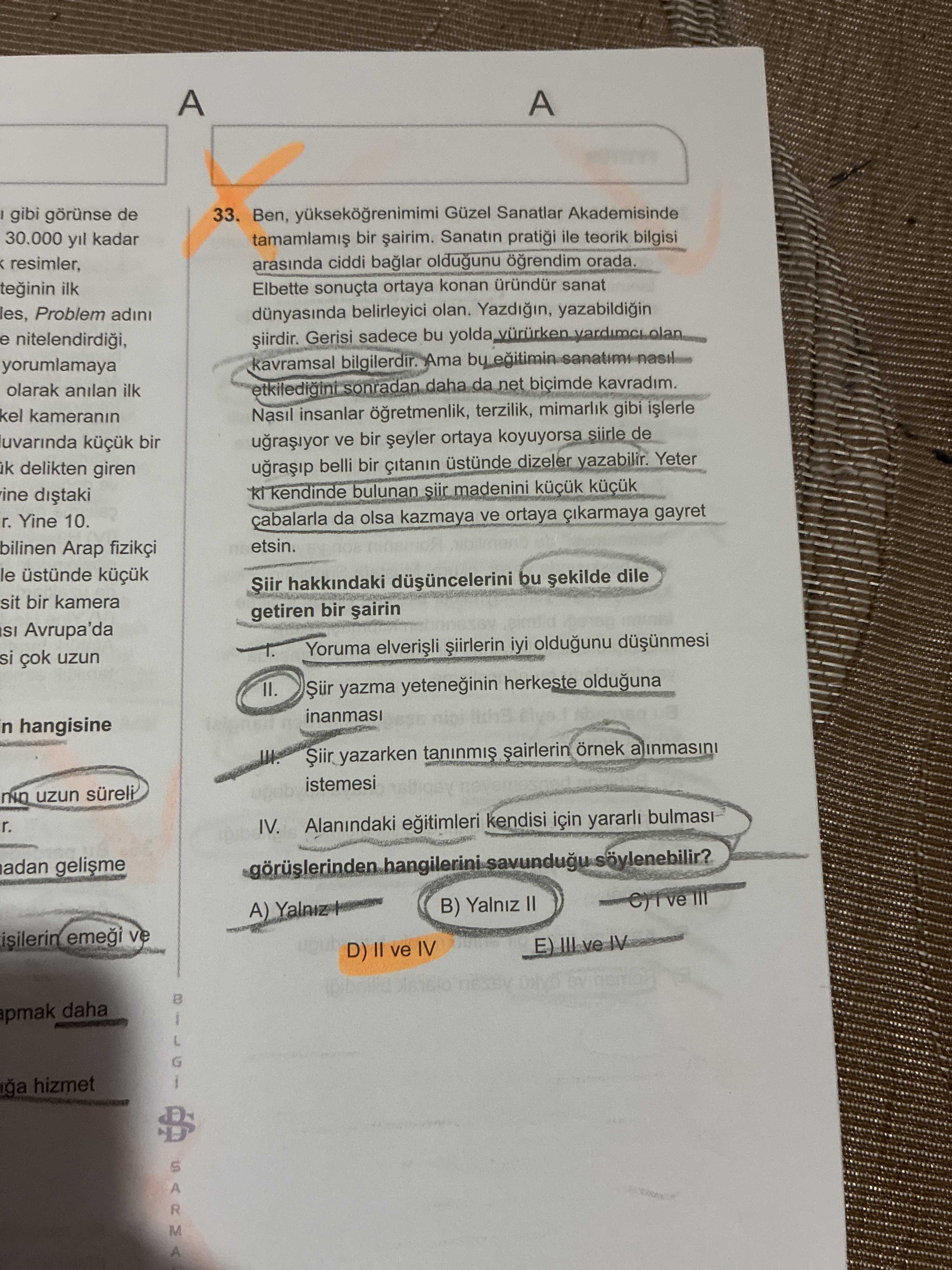 Ben, yükseköğrenimimi Güzel Sanatlar Akademisinde tamamlamış bir şairim. Sanatın pratiği ile teorik