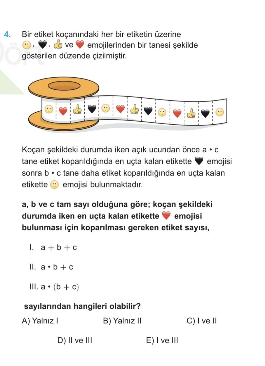 Bir etiket koçanındaki her bir etiketin üzerine 🙂, 🖤, 👍 ve ♥ emojilerinden bir tanesi şekilde