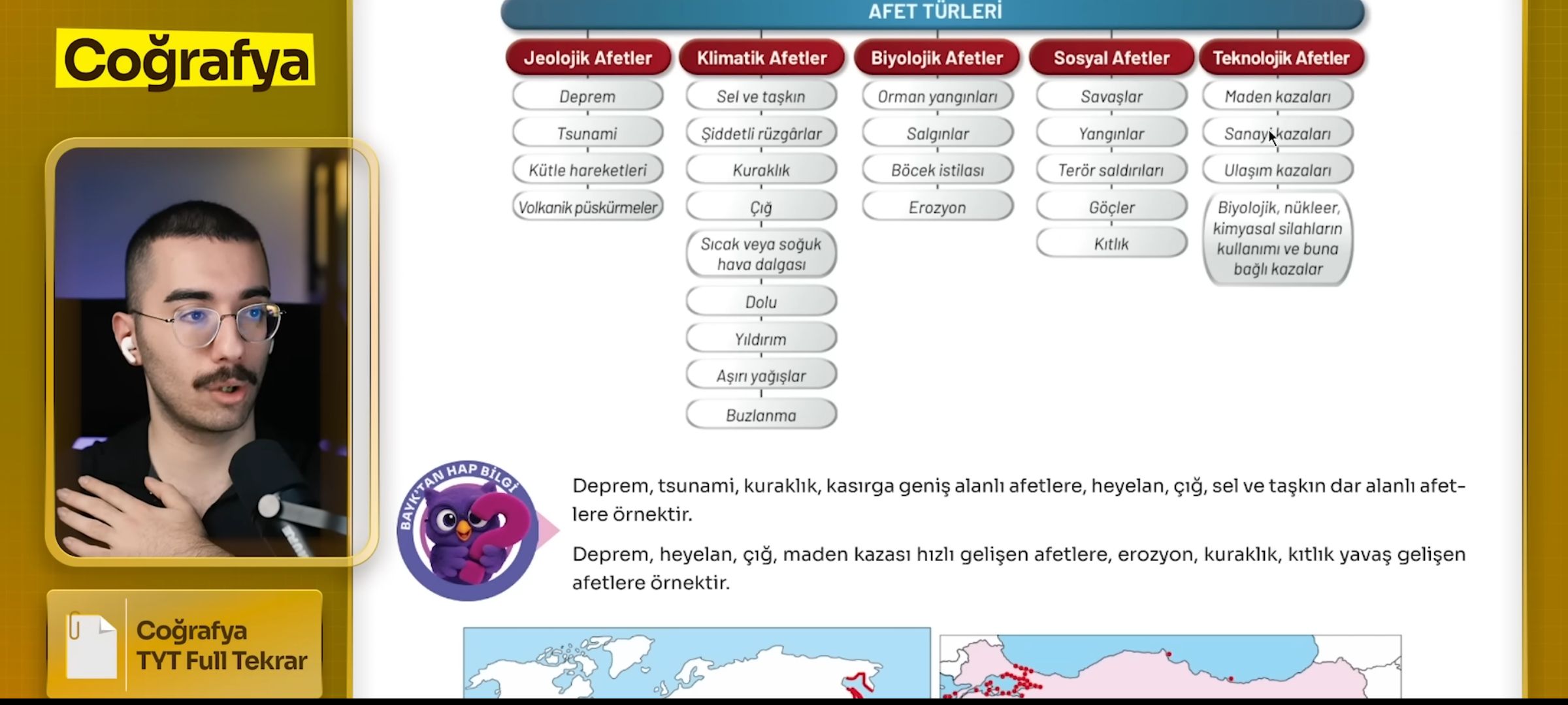 AFET TÜRLERİ Jeolojik Afetler: Deprem, Tsunami, Kütle hareketleri, Volkanik püskürmeler Klimatik