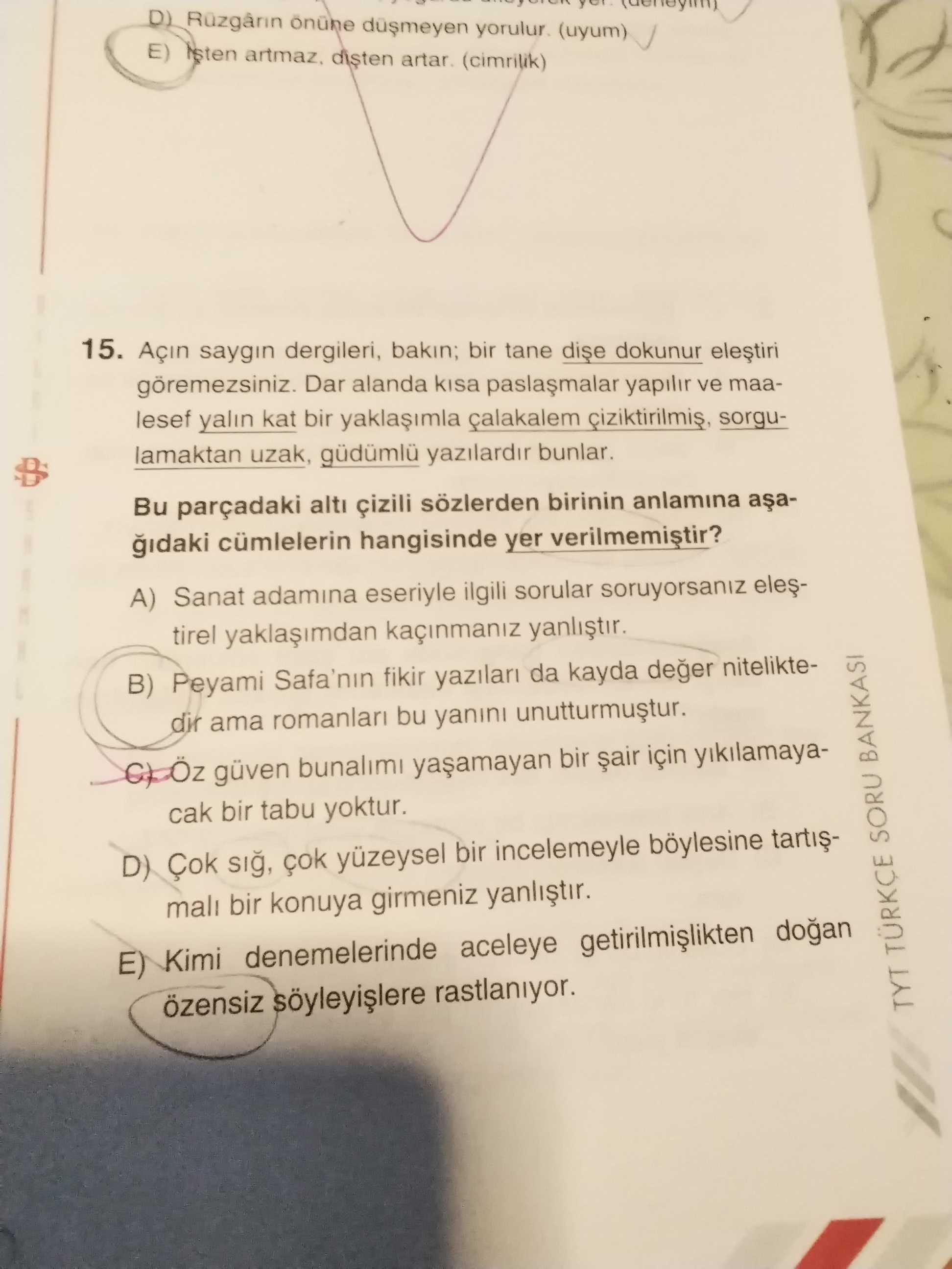 Açın saygın dergileri, bakın; bir tane dişe dokunur eleştiri göremezsiniz. Dar alanda kısa