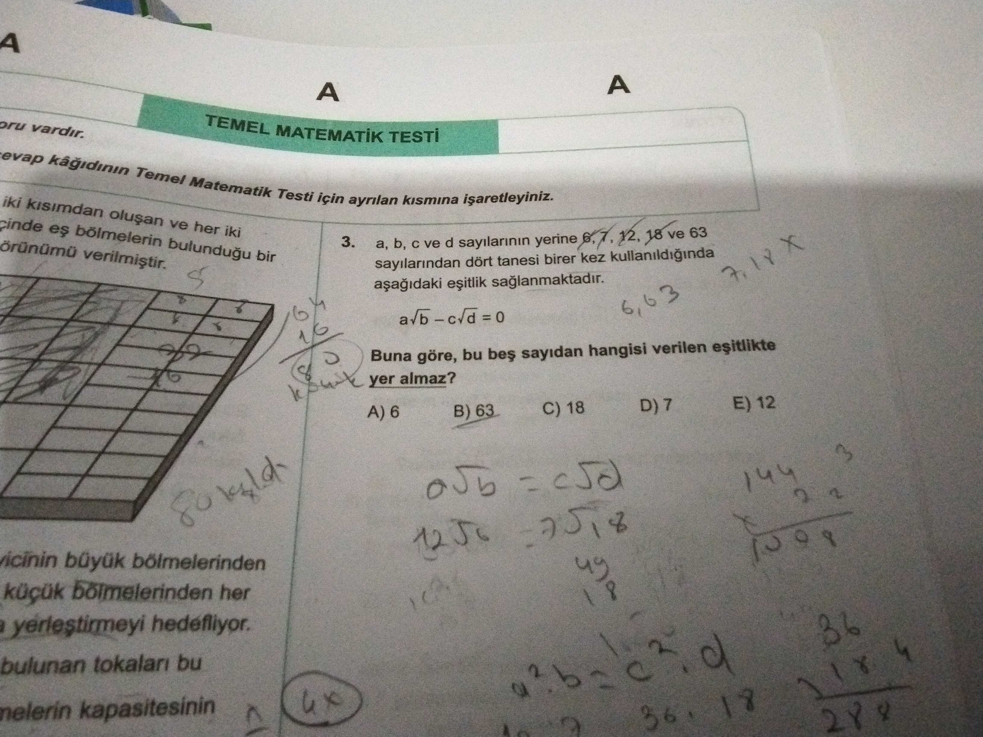A oru vardir. TEMEL MATEMATIK evap Temel Matematik Testi iki kisimdan ve her iki için ayrilan kismina bulundugu bir 3. a, b, ve d sayilarinin yerine 63 sayilarindan tanesi birer kez kullanildiginda saglanmaktadir. Buna göre, bu sayidan hangisi verilen yer almaz. E) 12 C) 18 B) 63 A) 6 144 80 icinin büyuk bölmelerinden her yerlestirmeyi hedefliyor. 36 bulunan tokalari bu nelerin kapasitesinin 18 A oru vardir. 36 bulunan tokalari bu nelerin kapasitesinin 18. ?? Model.Question.title