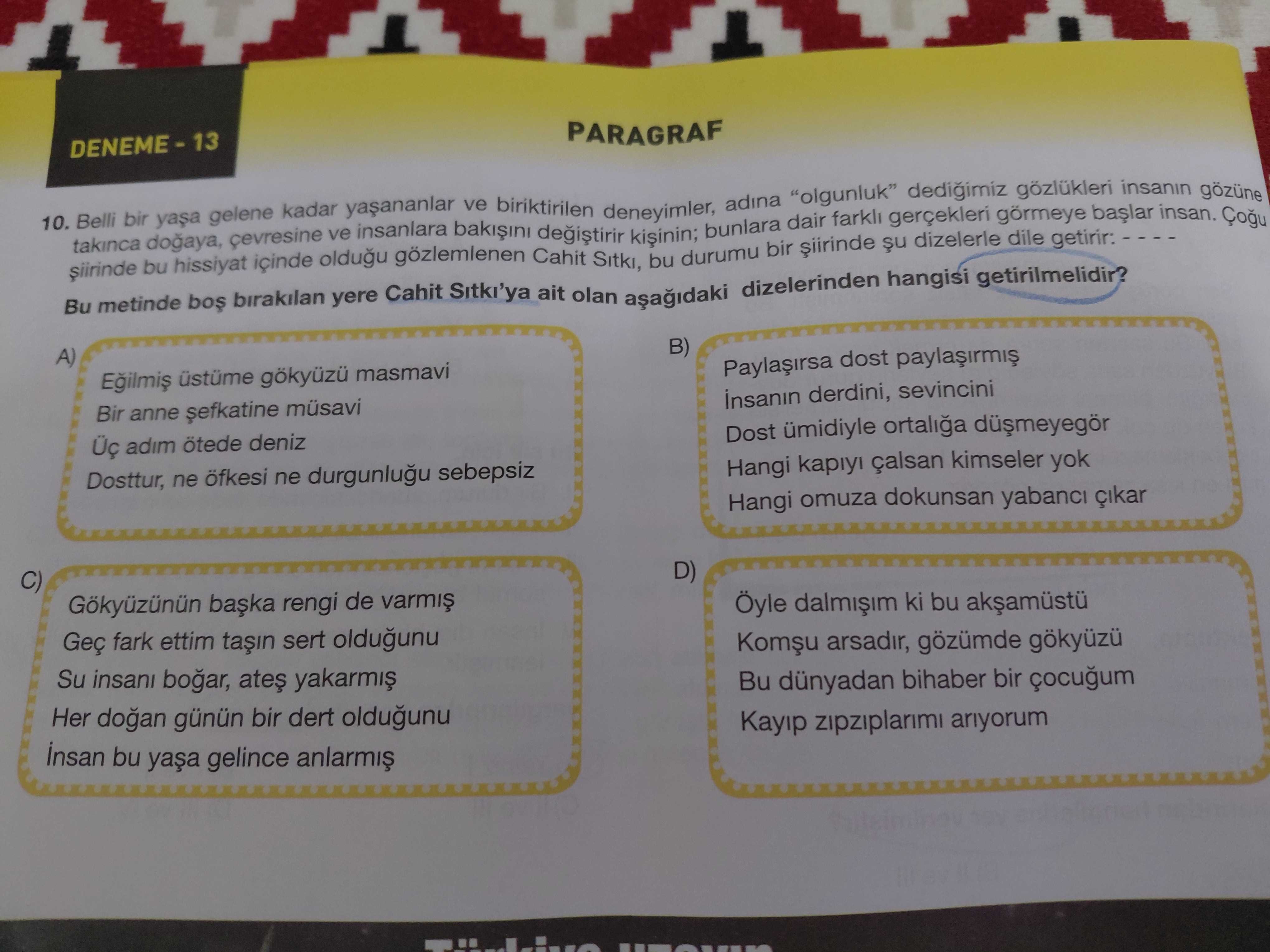 Belli bir yaşa gelene kadar yaşananlar ve biriktirilen deneyimler, adına "olgunluk" dediğimiz