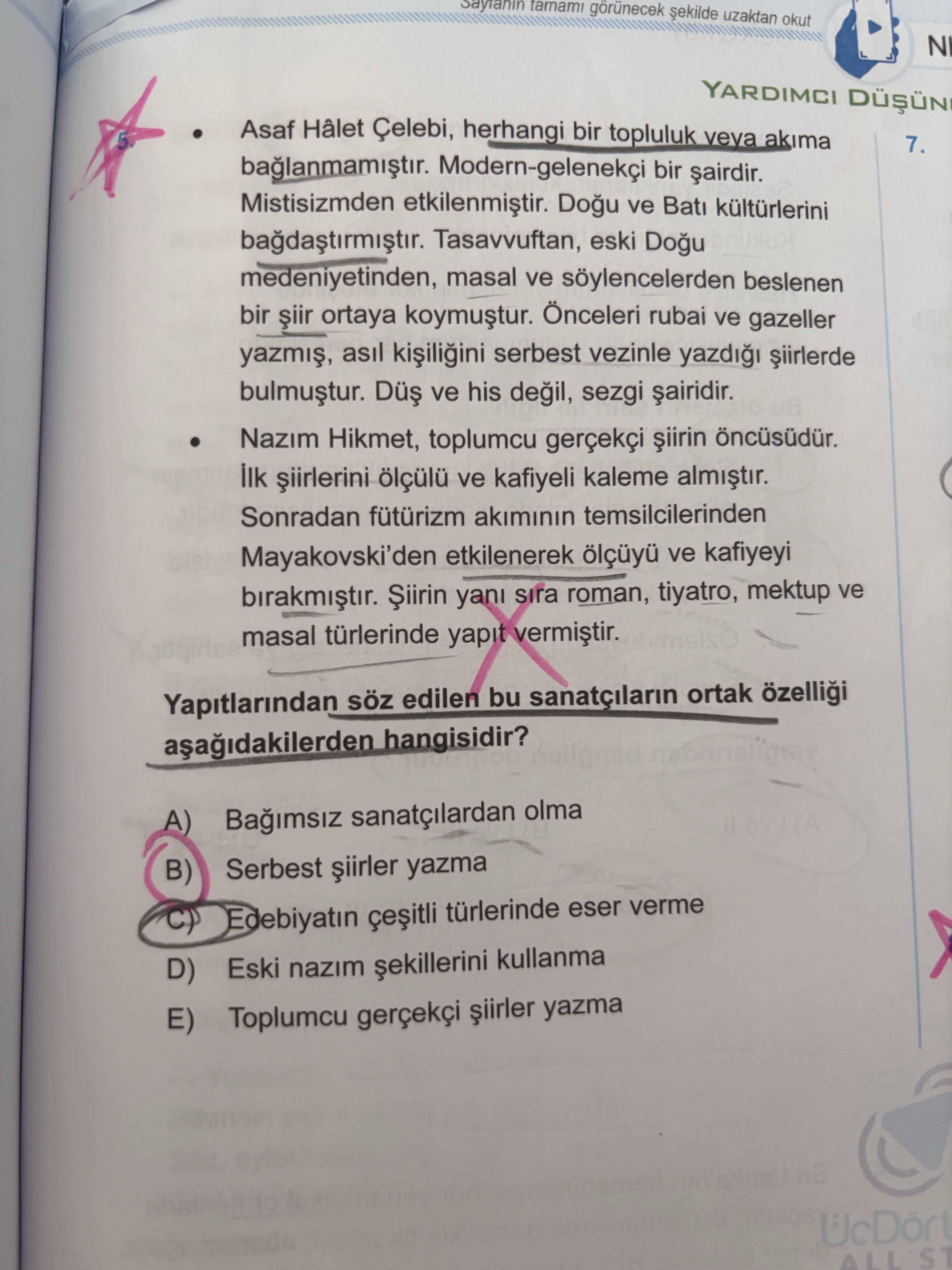 • Asaf Hâlet Çelebi, herhangi bir topluluk veya akıma bağlanmamıştır. Modern-gelenekçi bir şairdir