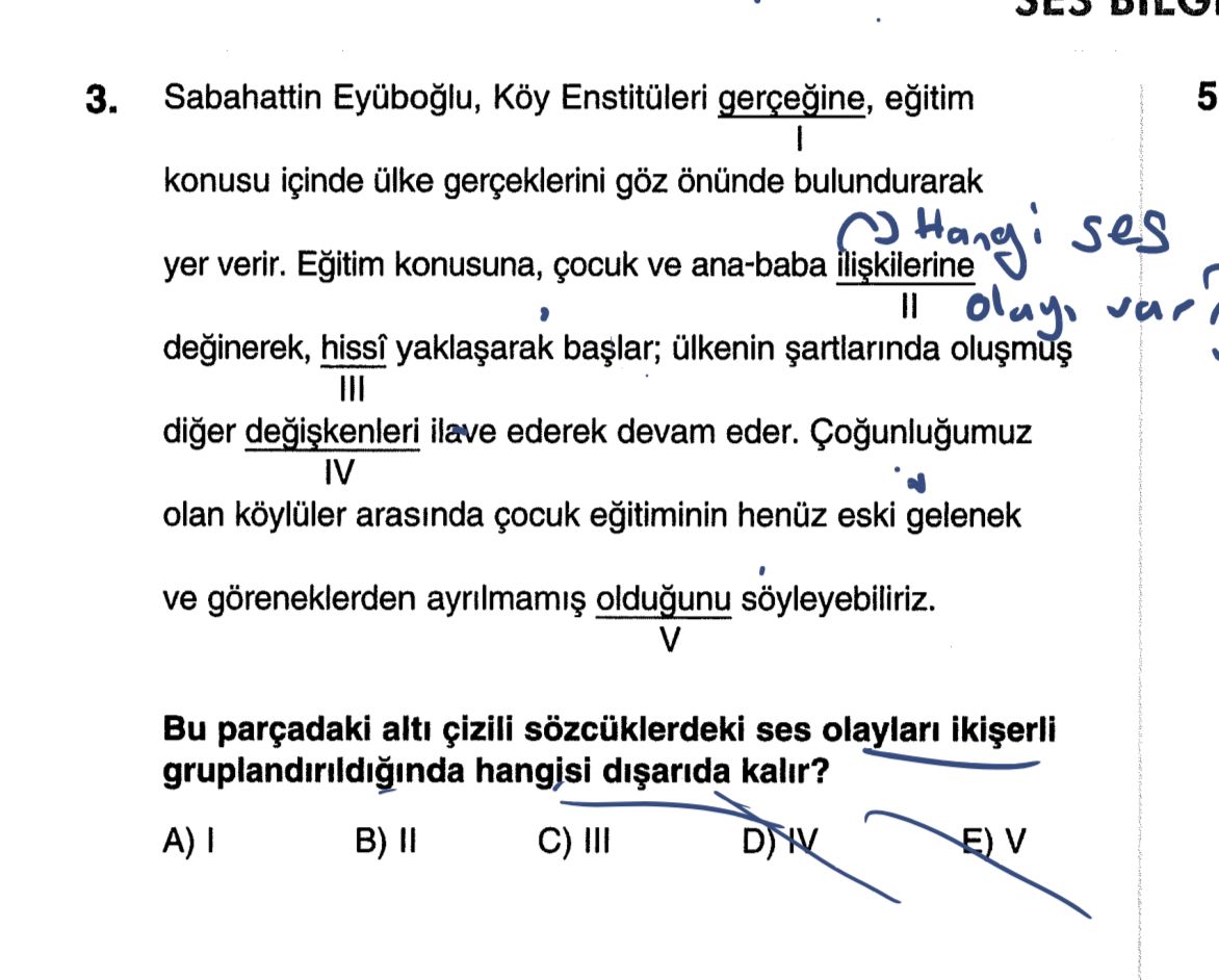 Sabahattin Eyüboğlu, Köy Enstitüleri gerçeğine, eğitim I konusu içinde ülke gerçeklerini göz önünde