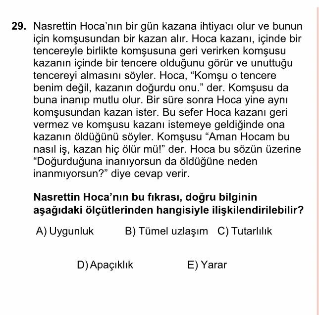Nasrettin Hoca'nın bir gün kazana ihtiyacı olur ve bunun için komşusundan bir kazan alır. Hoca