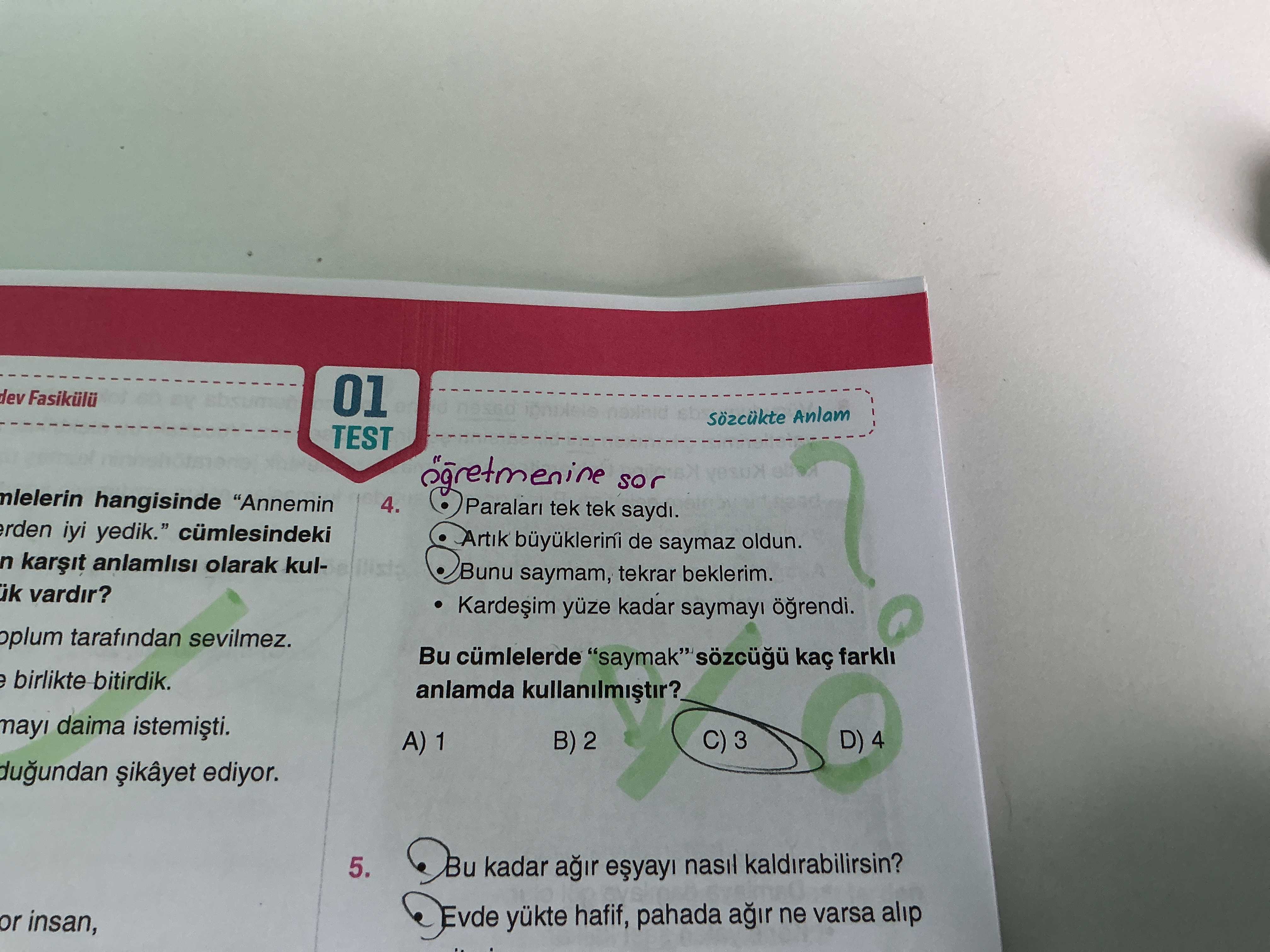 • Paraları tek tek saydı. • Artık büyüklerini de saymaz oldun. • Bunu saymam, tekrar beklerim. •
