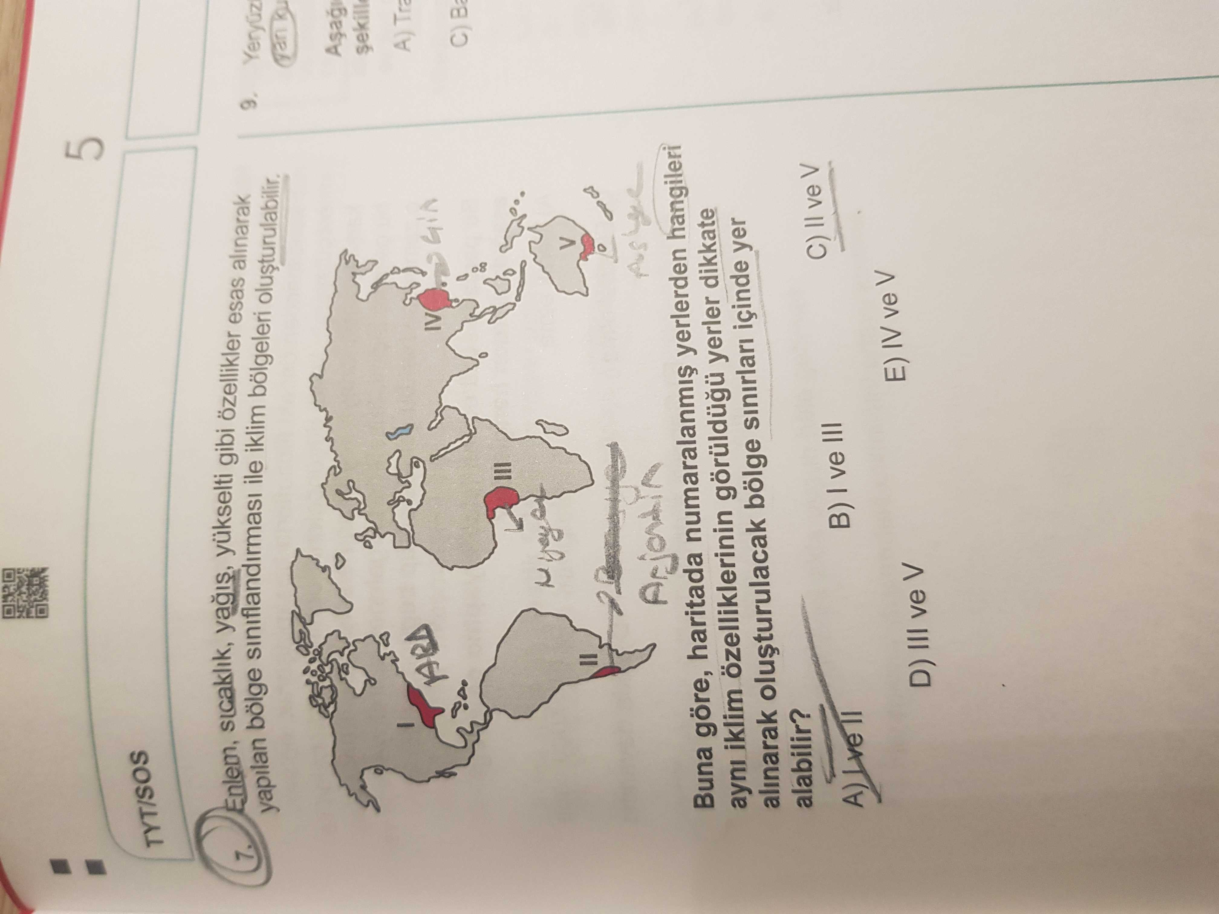Enlem, sıcaklık, yağış, yükselti gibi özellikler esas alınarak yapılan bölge sınıflandırması ile