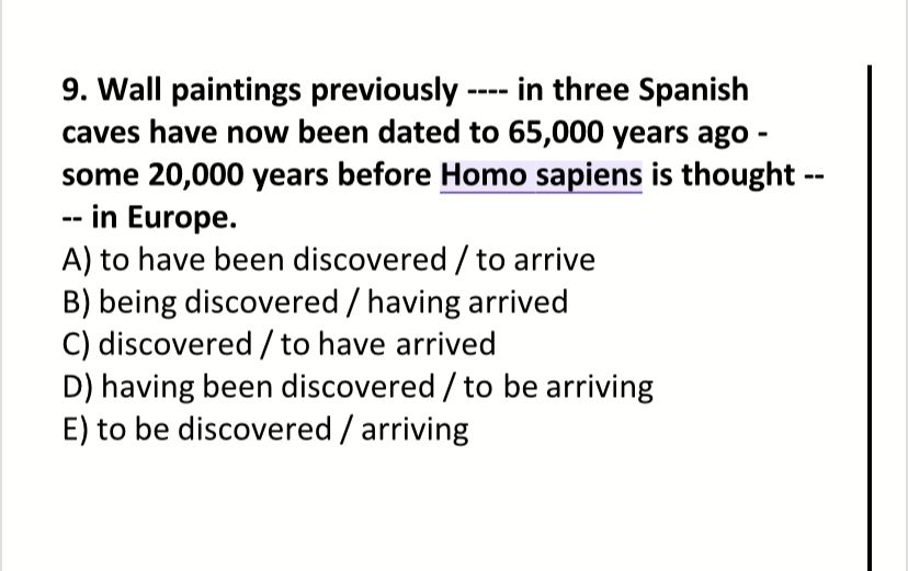 Wall paintings previously ---- in three Spanish caves have now been dated to 65,000 years ago - some