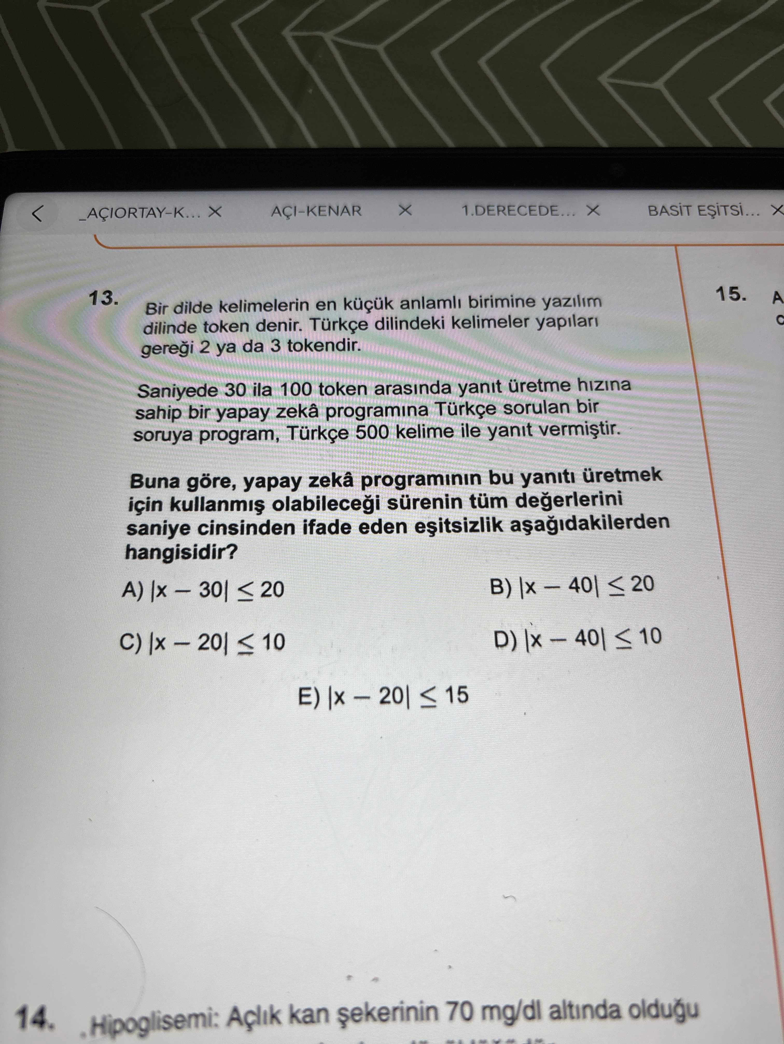 Matematik (Mezun)