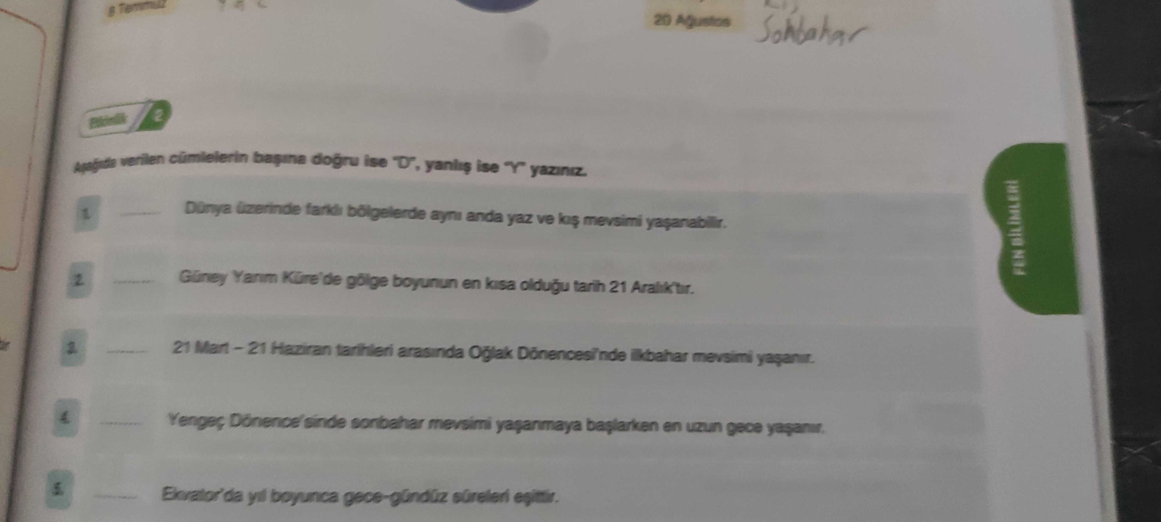 Fen Bilimleri (8. Sınıf)