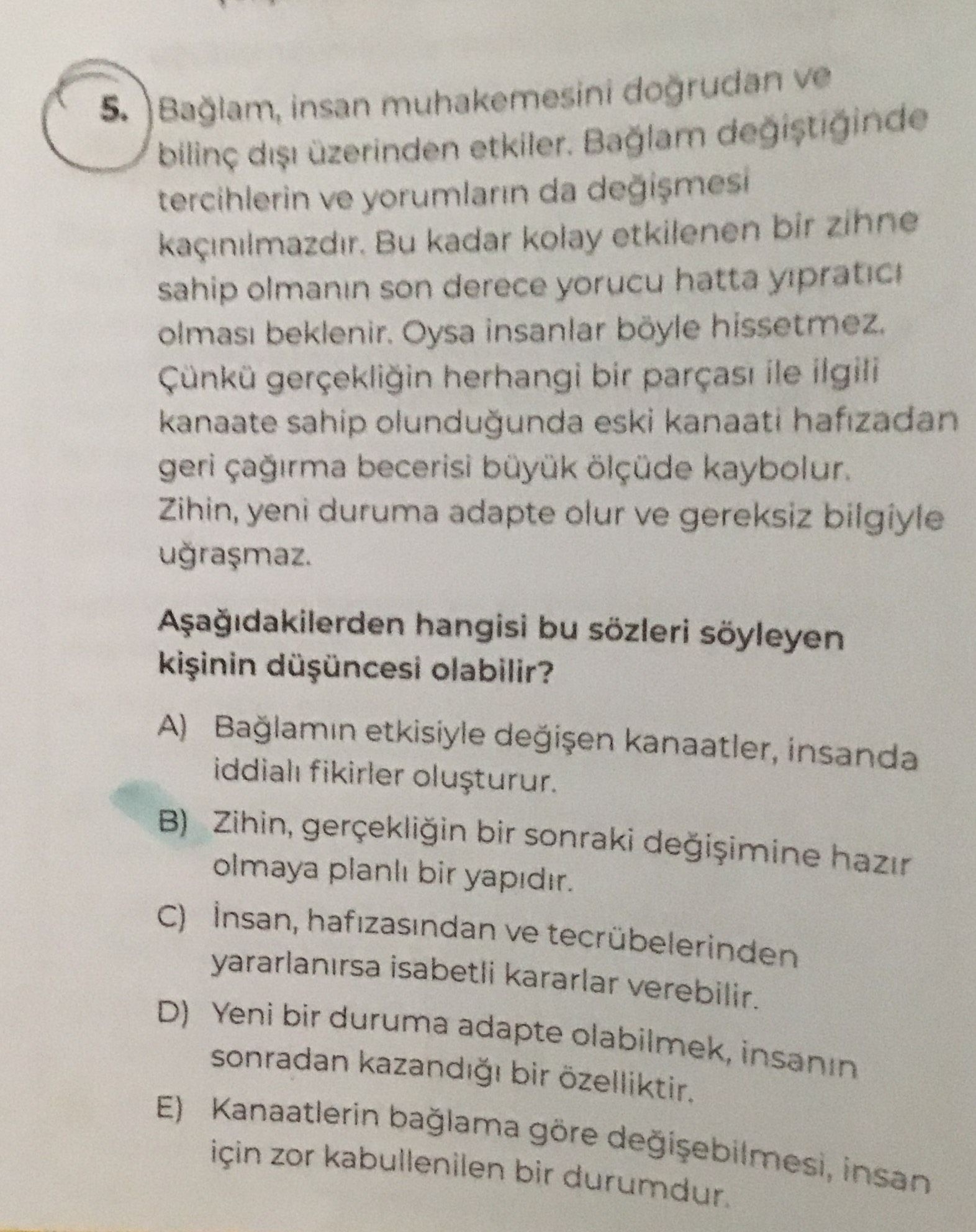 Bağlam, insan muhakemesini doğrudan ve bilinç dışı üzerinden etkiler. Bağlam değiştiğinde