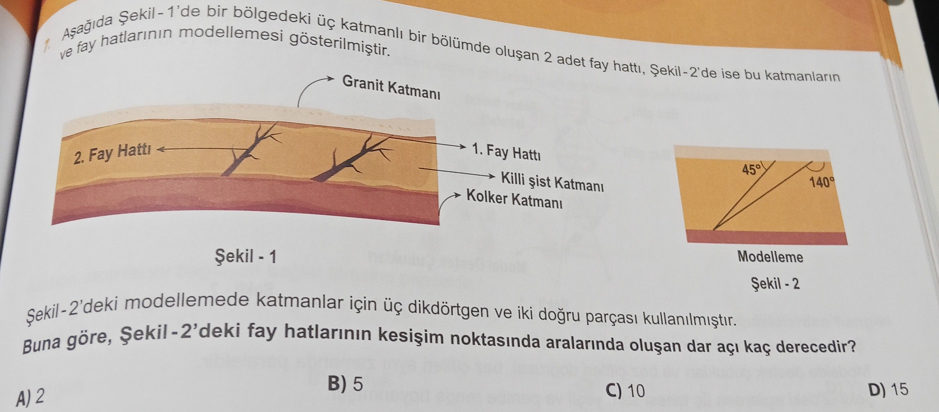 Aşağıda Şekil-1'de bir bölgedeki üç katmanlı bir bölümde oluşan 2 adet fay hattı, Şekil-2'de ise bu