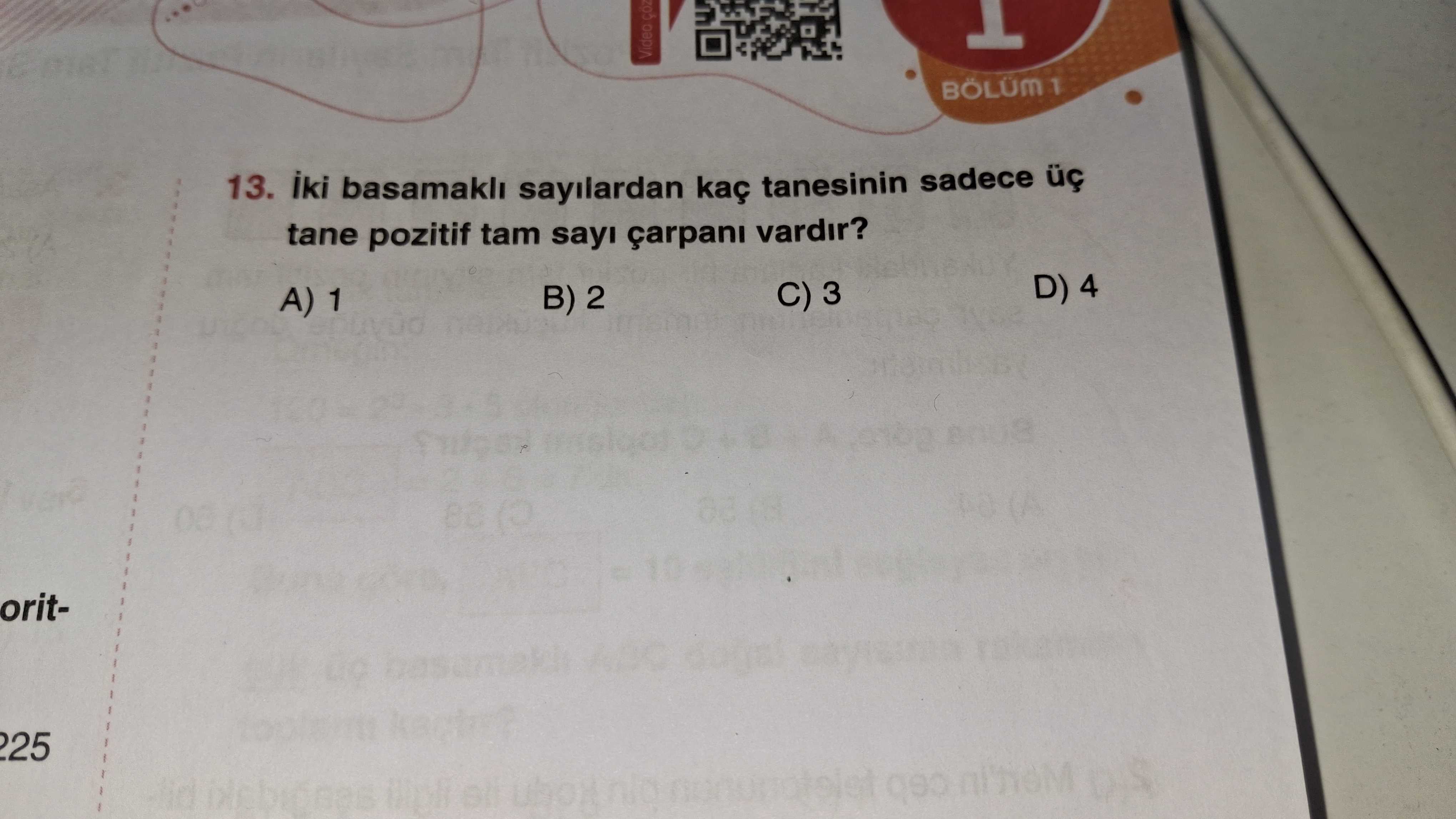 Video 1 13. iki basamakli sayilardan kaç tanesinin sadece tane pozitif tam sayi çarpani vardir. D) 4 B) 2 A) 1 C) 3 10 orit225 Video 1 13. D) 4 B) 2 A) 1 C) 3 10 orit225. ?? Model.Question.title