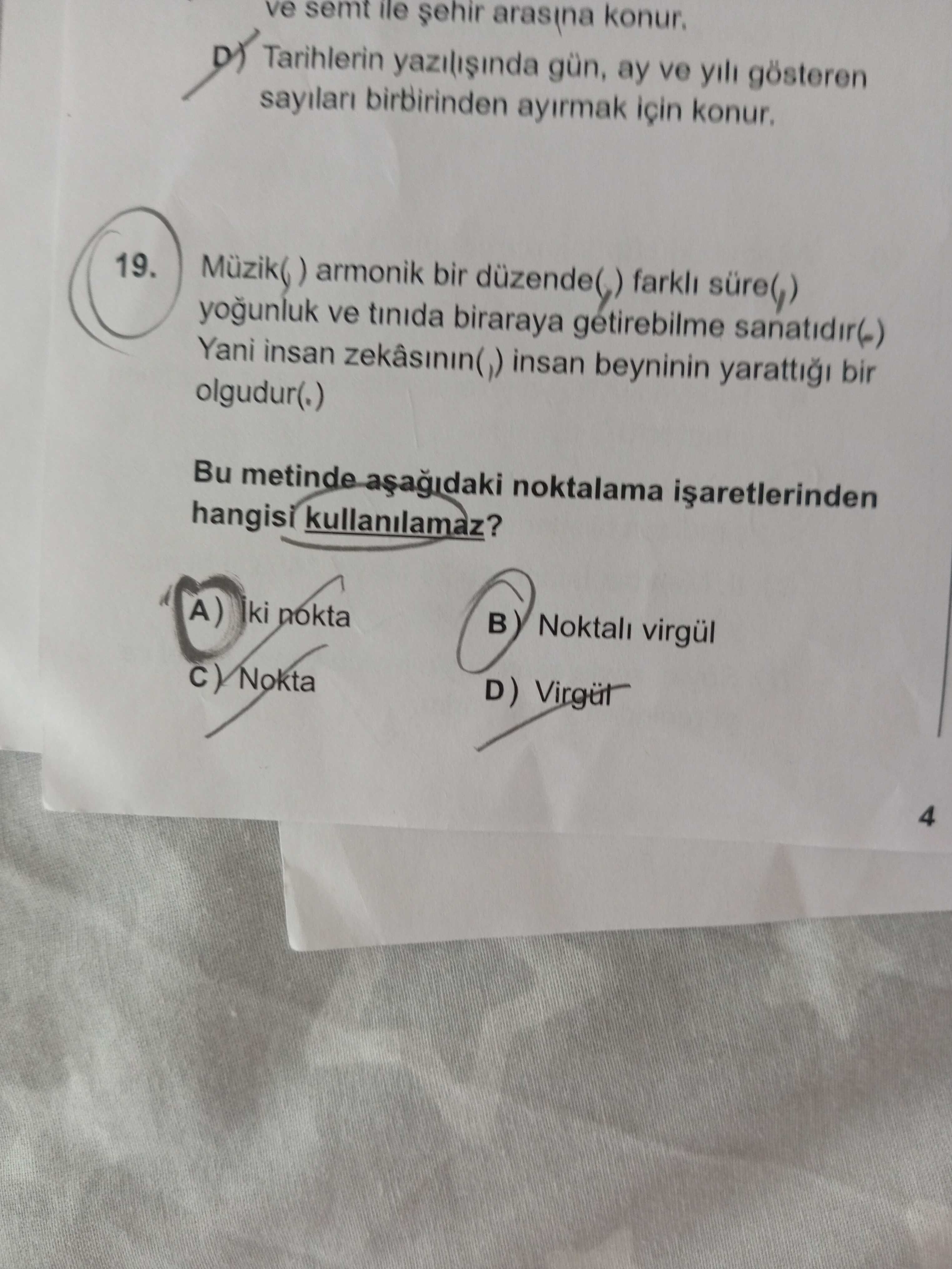 Müzik(,) armonik bir düzende(,) farklı süre(,) yoğunluk ve tınıda biraraya getirebilme sanatıdır(.)