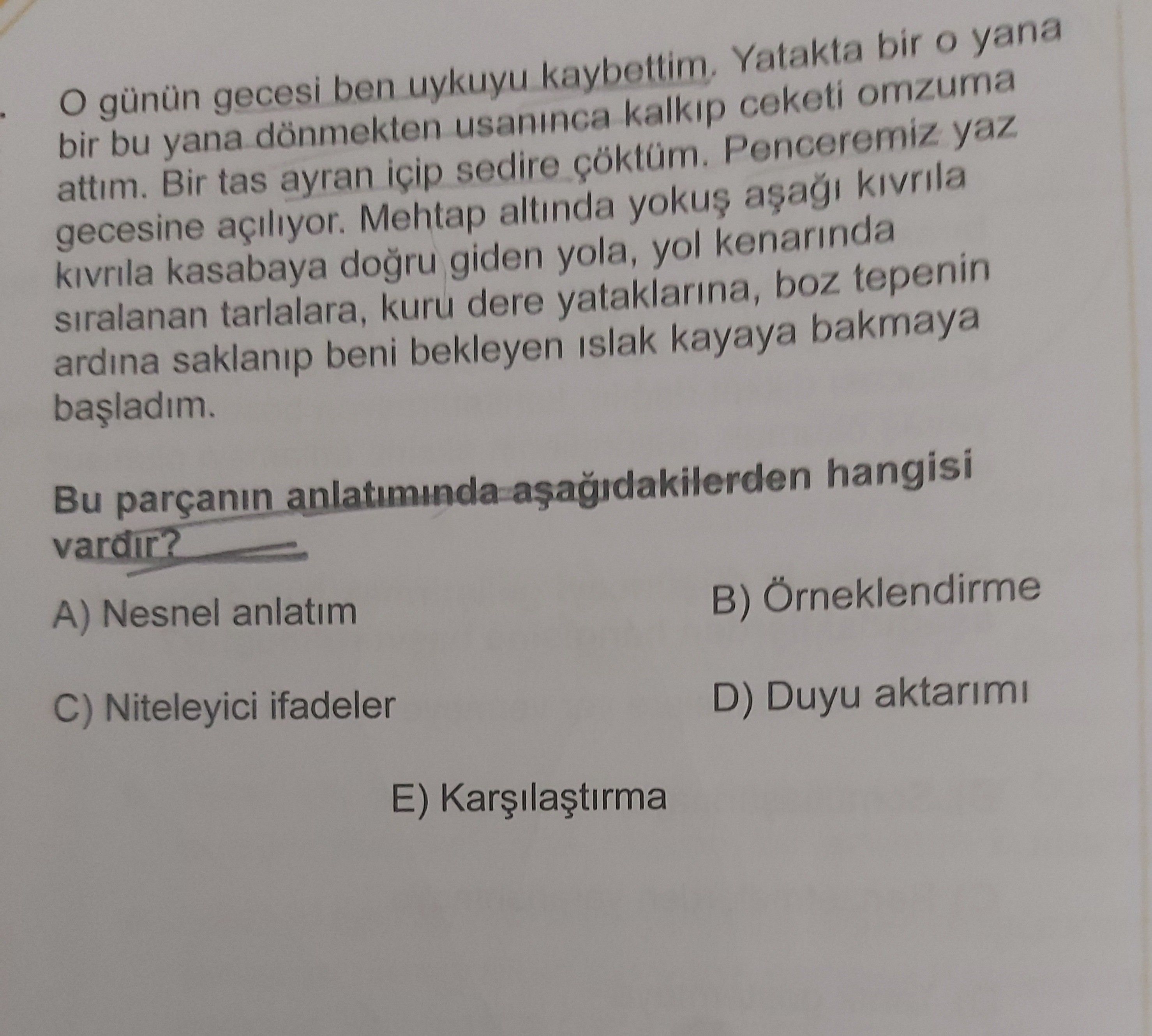 O günün gecesi ben uykuyu kaybettim. Yatakta bir o yana bir bu yana dönmekten usanınca kalkıp ceketi