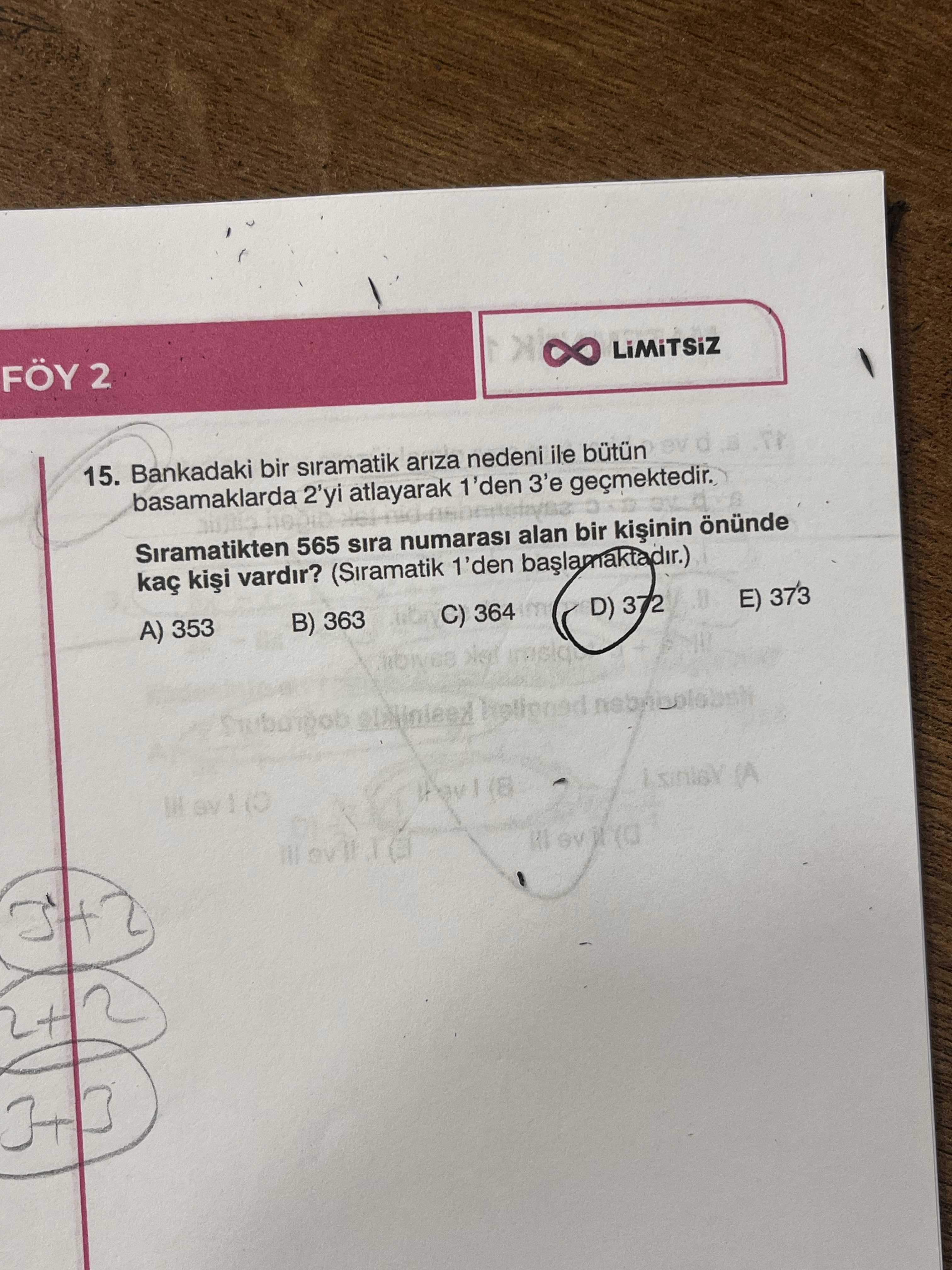 Bankadaki bir sıramatik arıza nedeni ile bütün basamaklarda 2'yi atlayarak 1'den 3'e geçmektedir