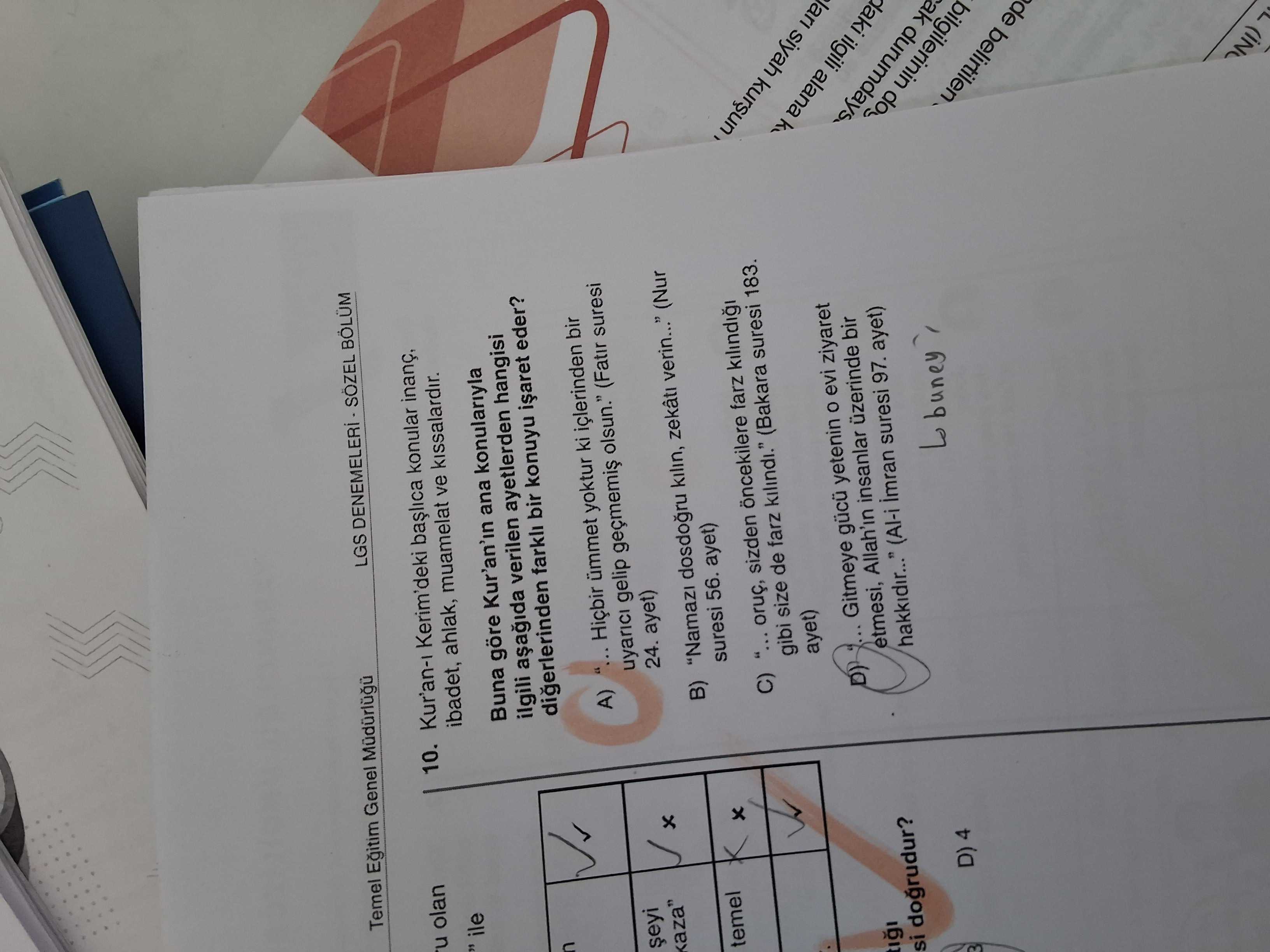 Kur'an-ı Kerim'deki başlıca konular inanç, ibadet, ahlak, muamelat ve kıssalardır. Buna göre