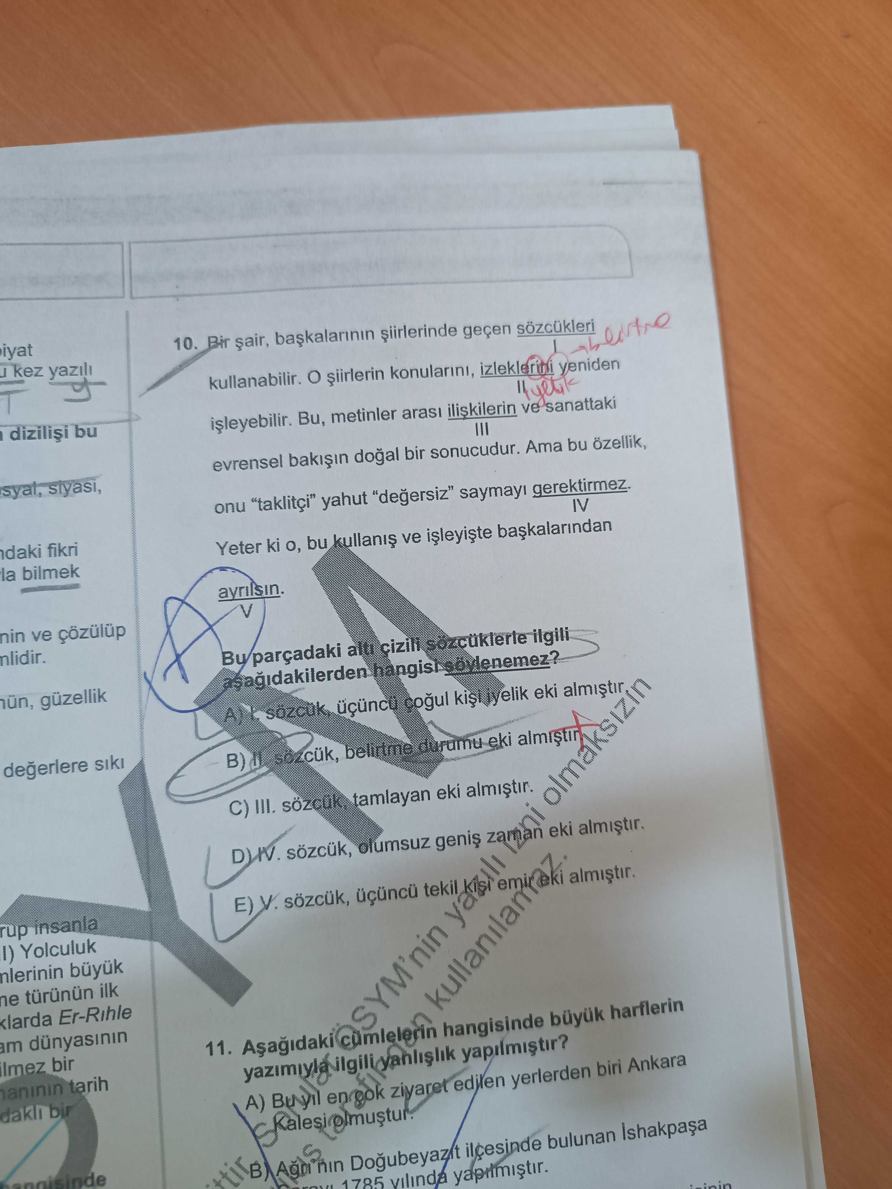 Bir şair, başkalarının şiirlerinde geçen sözcükleri I kullanabilir. O şiirlerin konularını