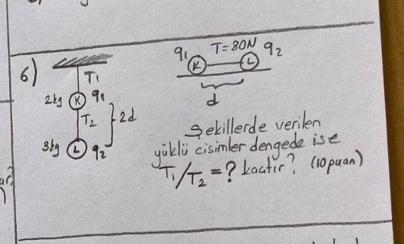 92 6) 2kg K d 2d T2 Sekillerde verilen 3kg 92 cisimler dengede ise 92 6) 2kg K d 2d T2 Sekillerde verilen 3kg 92 cisimler dengede ise. ?? Model.Question.title