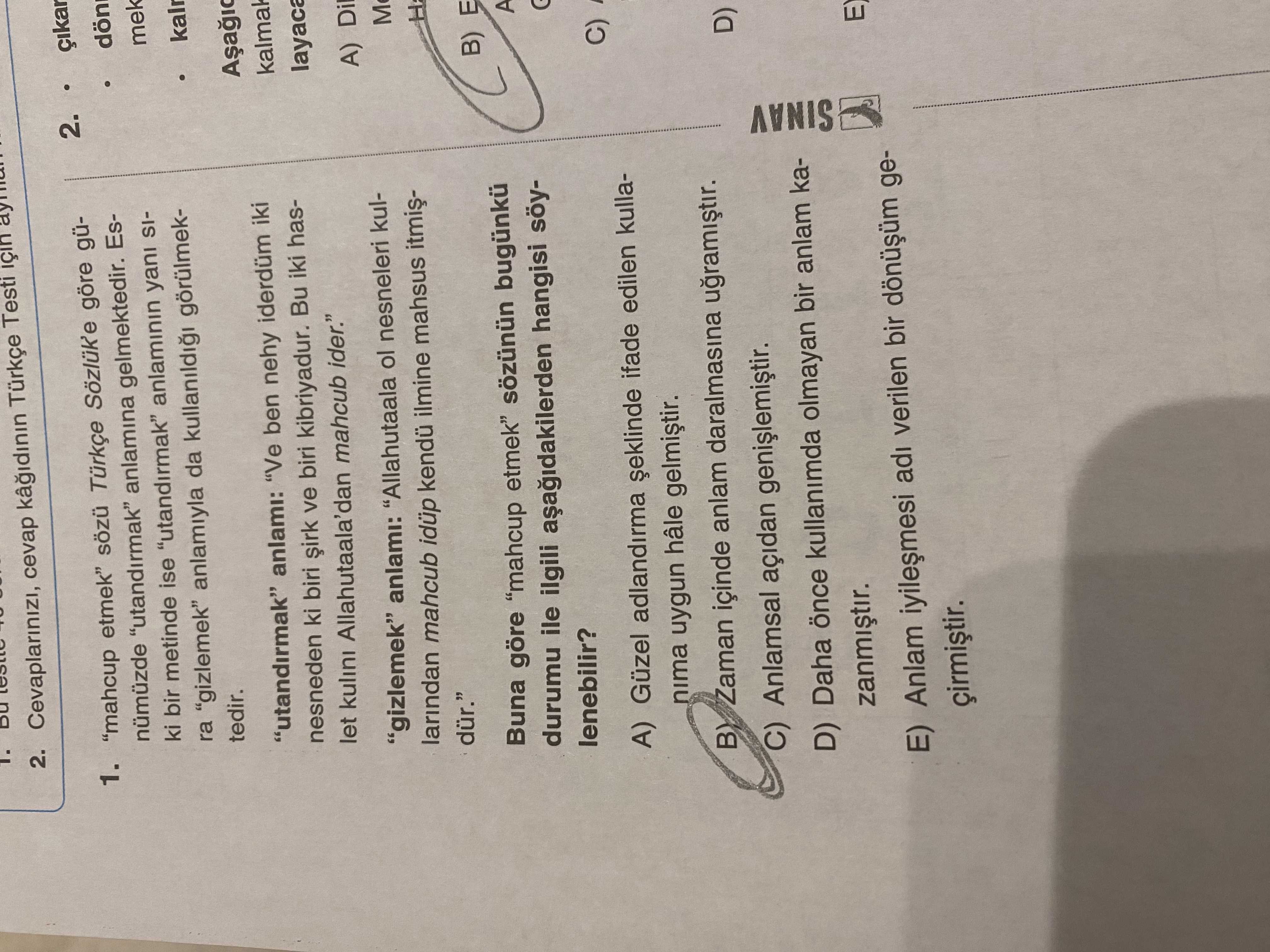Türk Dili ve Edebiyatı  (10. Sınıf)