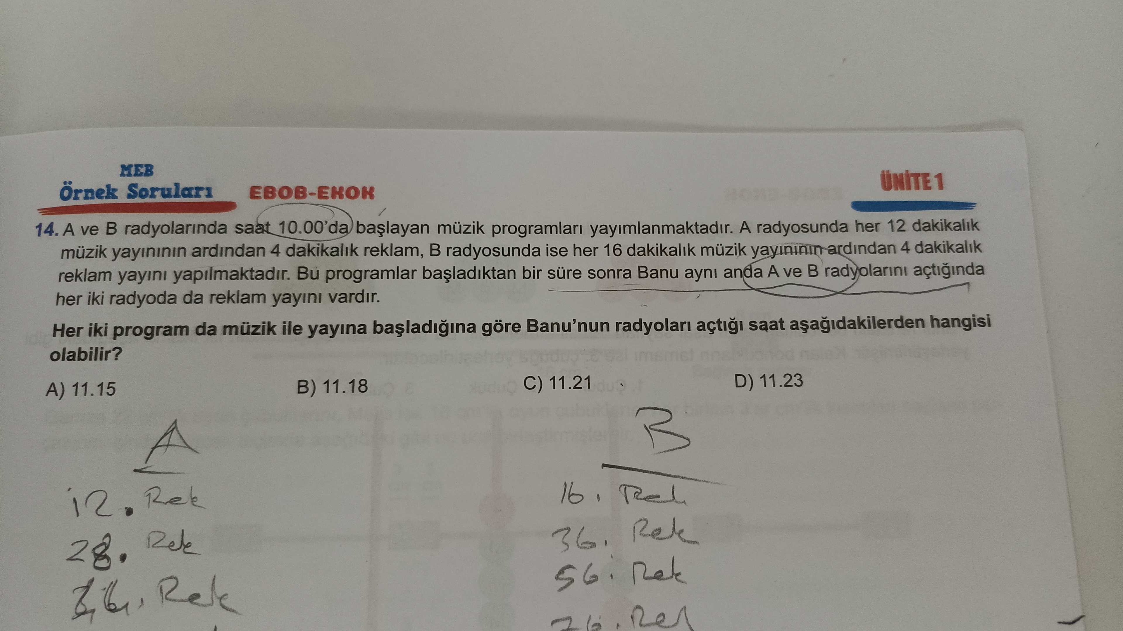 A ve B radyolarında saat 10.00'da başlayan müzik programları yayımlanmaktadır. A radyosunda her 12