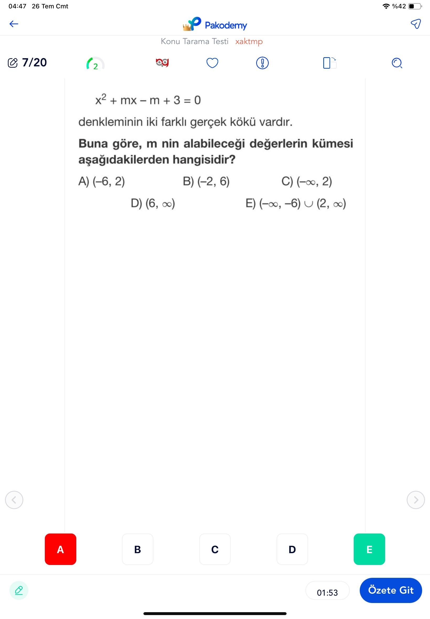 Matematik (Mezun)