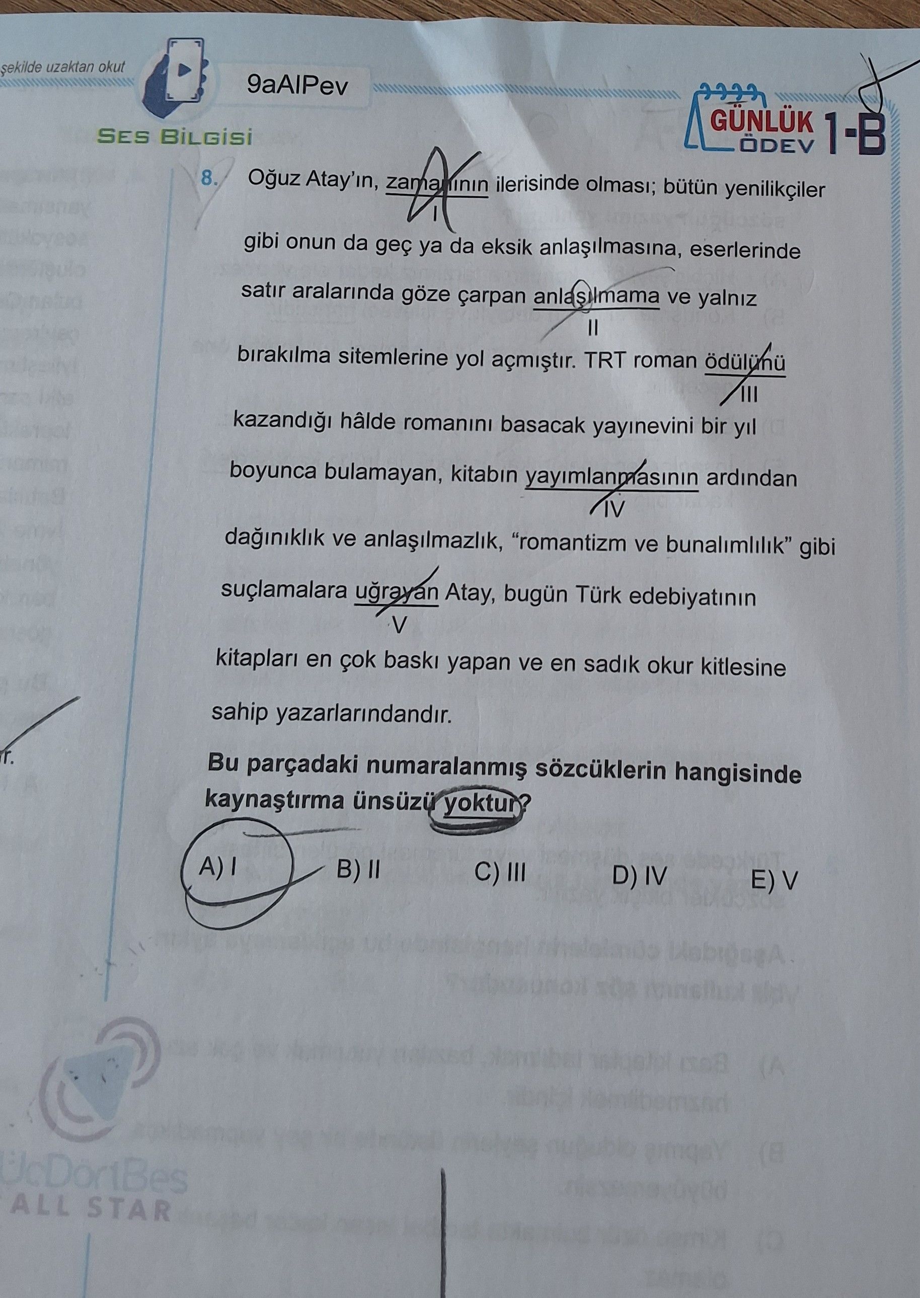Oğuz Atay'ın, zamanının ilerisinde olması; bütün yenilikçiler gibi onun da geç ya da eksik
