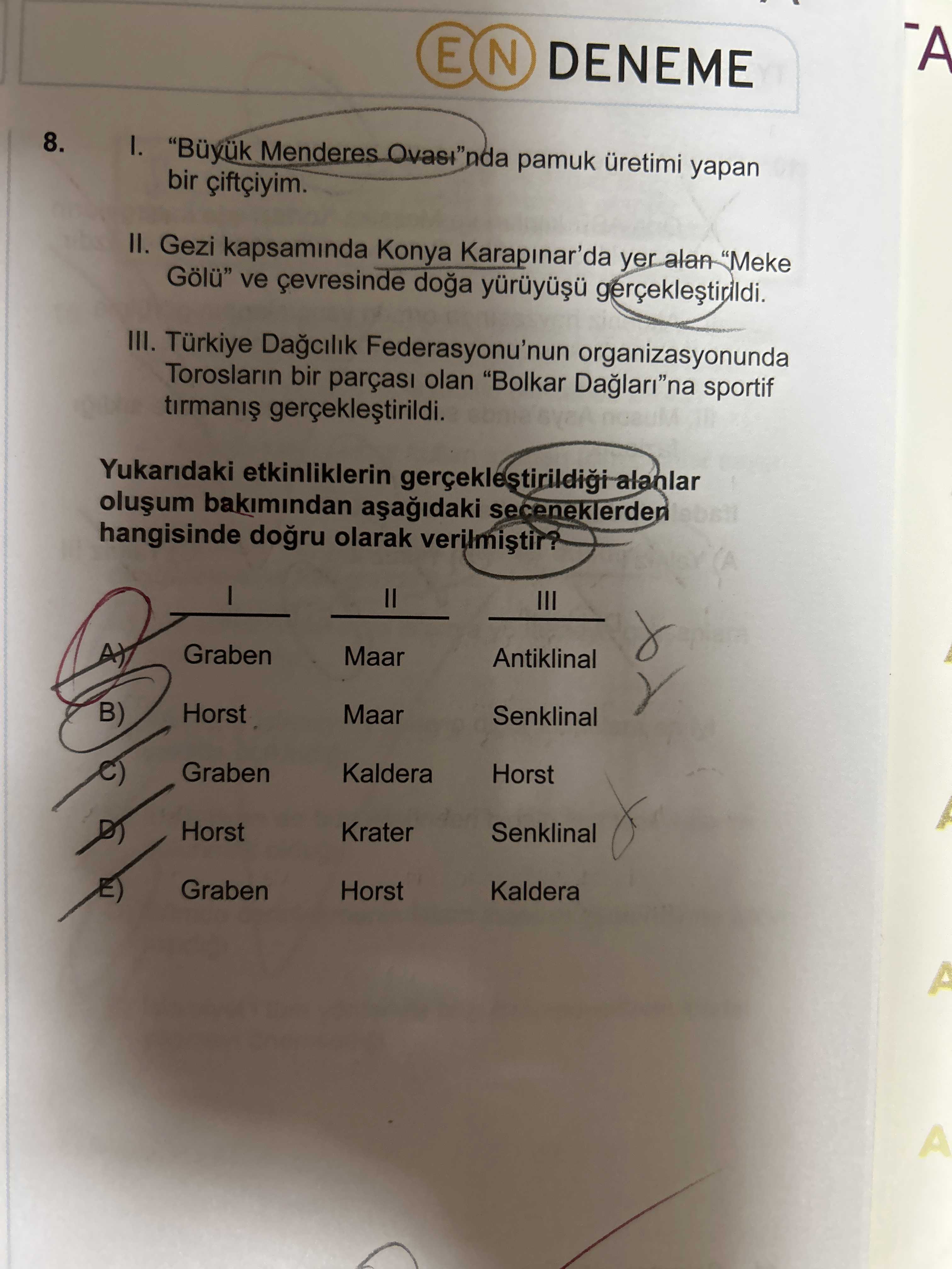 I. "Büyük Menderes Ovası"nda pamuk üretimi yapan bir çiftçiyim. II. Gezi kapsamında Konya