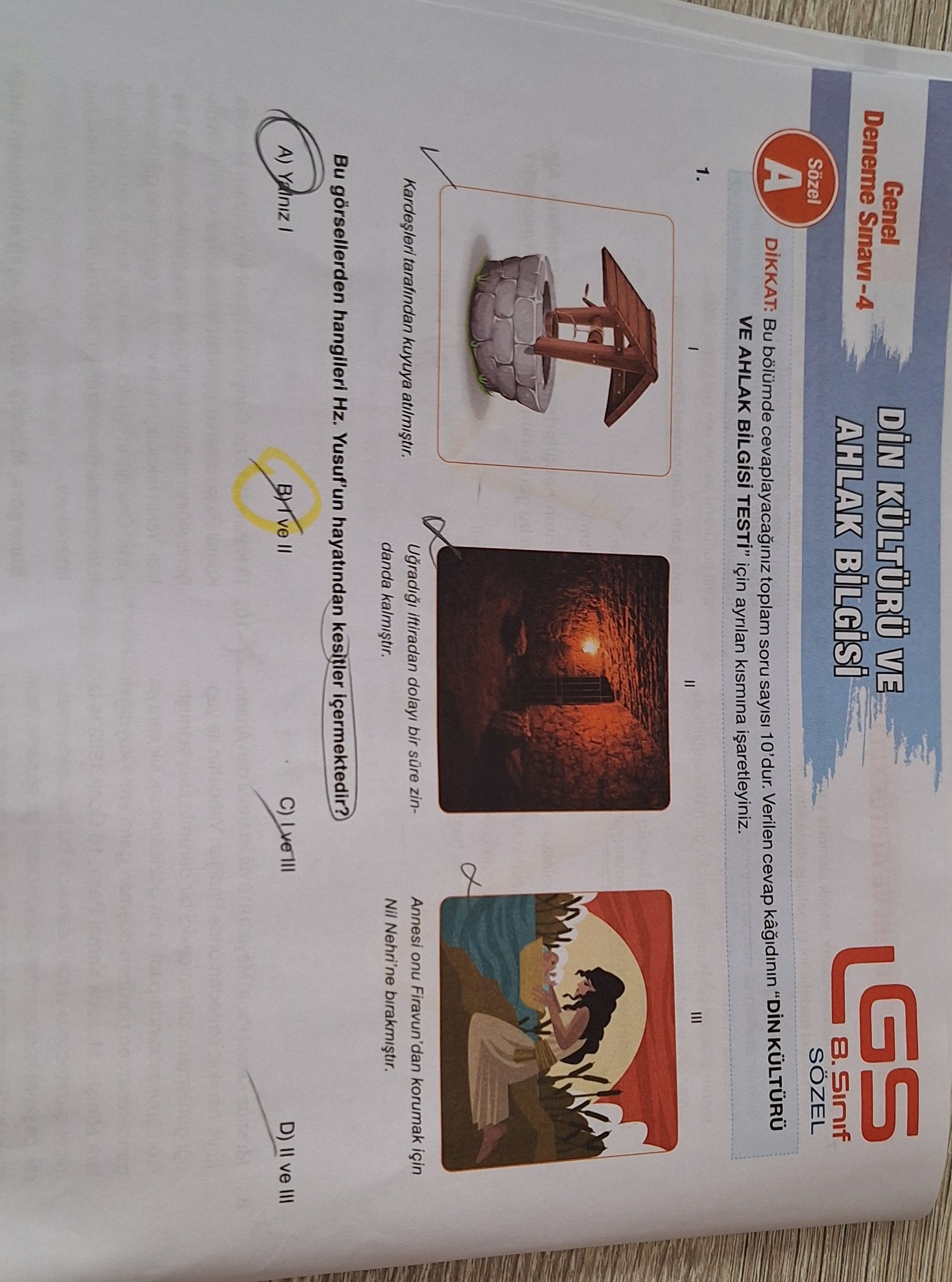 Bu görsellerde hangileri Hz. Yusuf'un hayatından ve esareti içermektedir?