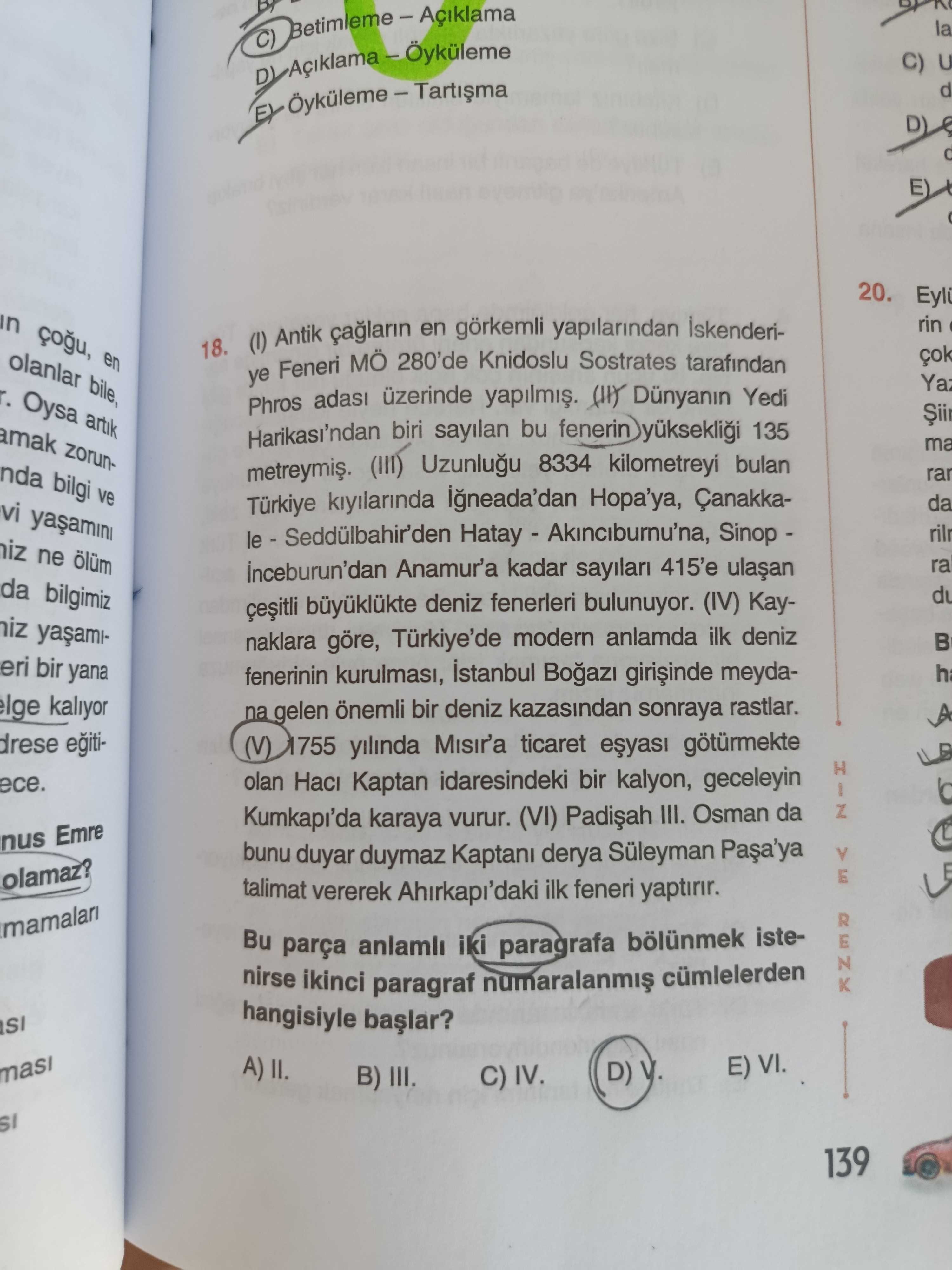 (I) Antik çağların en görkemli yapılarından İskenderiye Feneri MÖ 280'de Knidoslu Sostrates