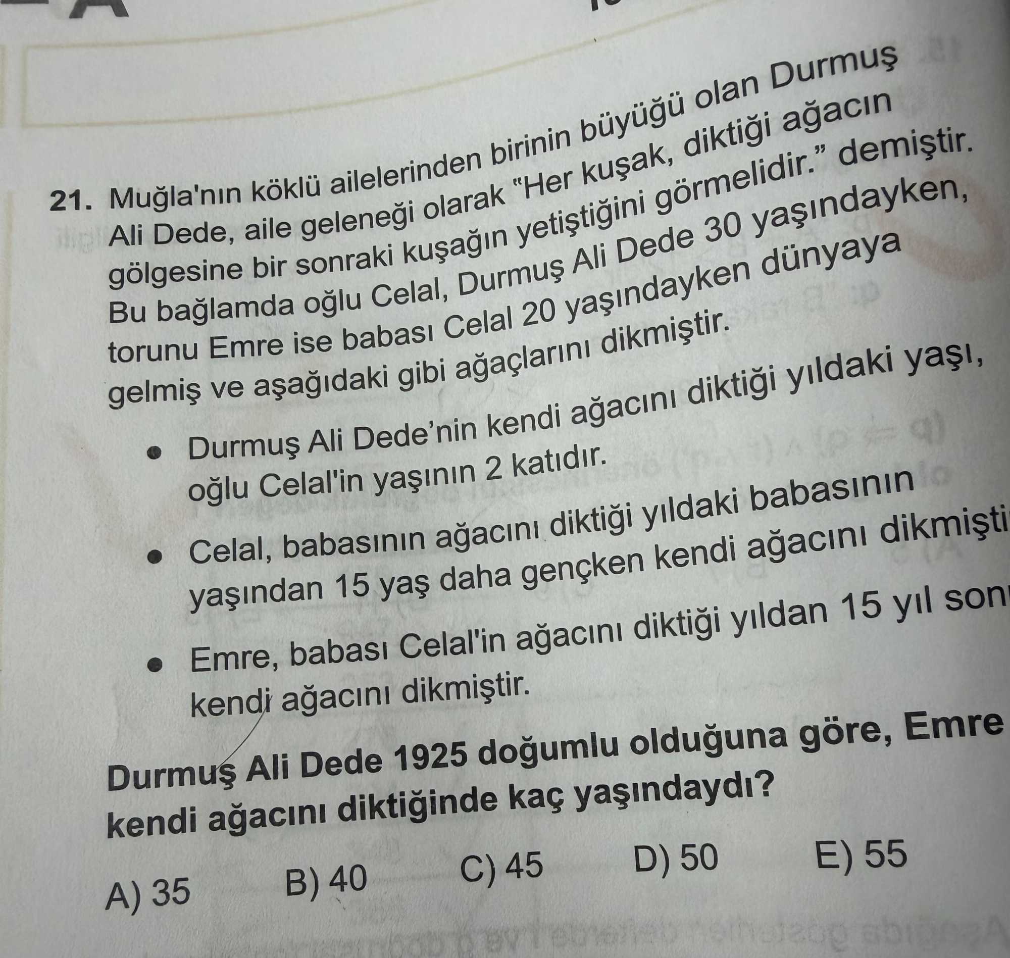 Muğla'nın köklü ailelerinden birinin büyüğü olan Durmuş Ali Dede, aile geleneği olarak "Her kuşak